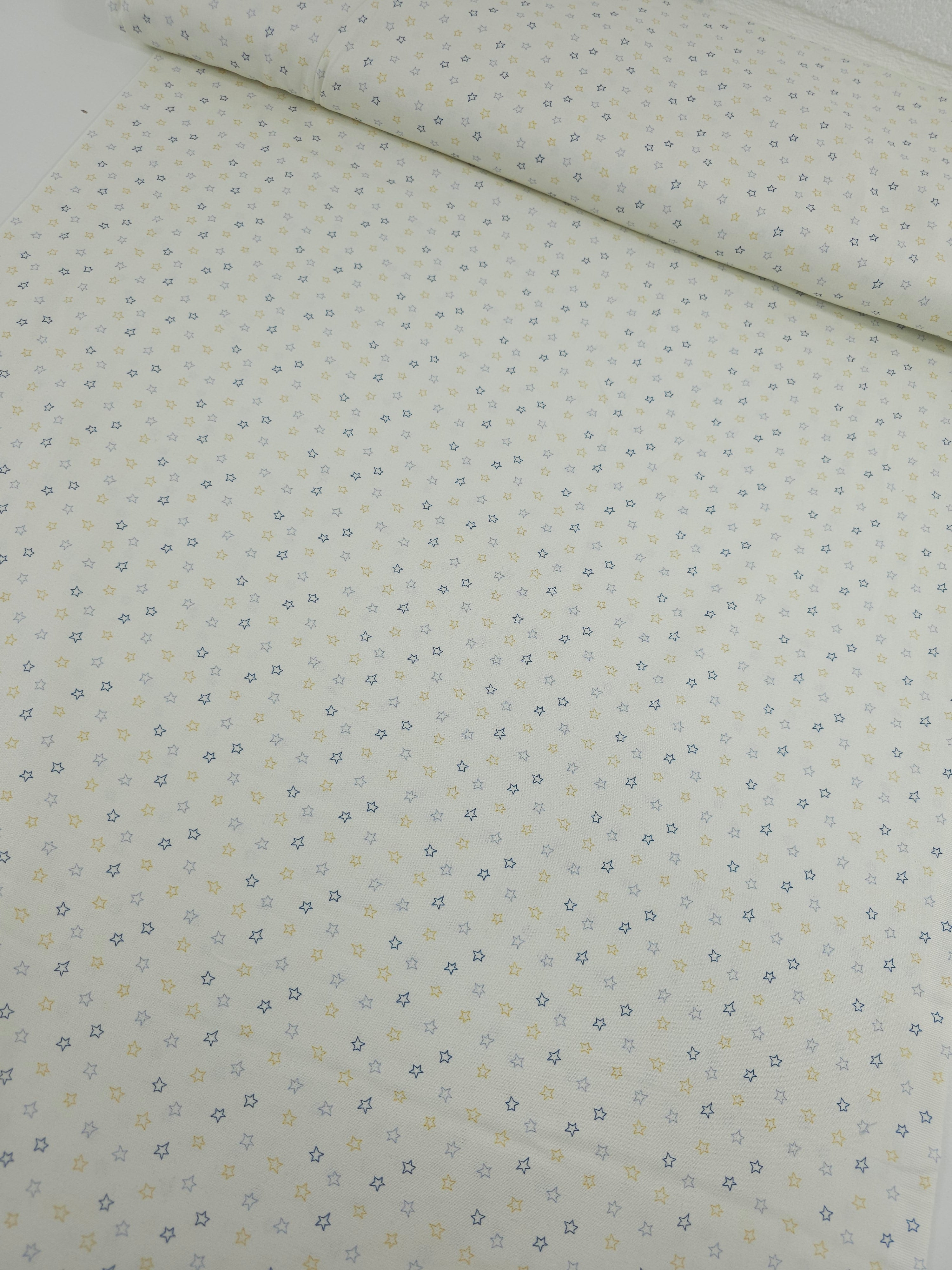 Cream Ditsy Stars 100% Cotton
