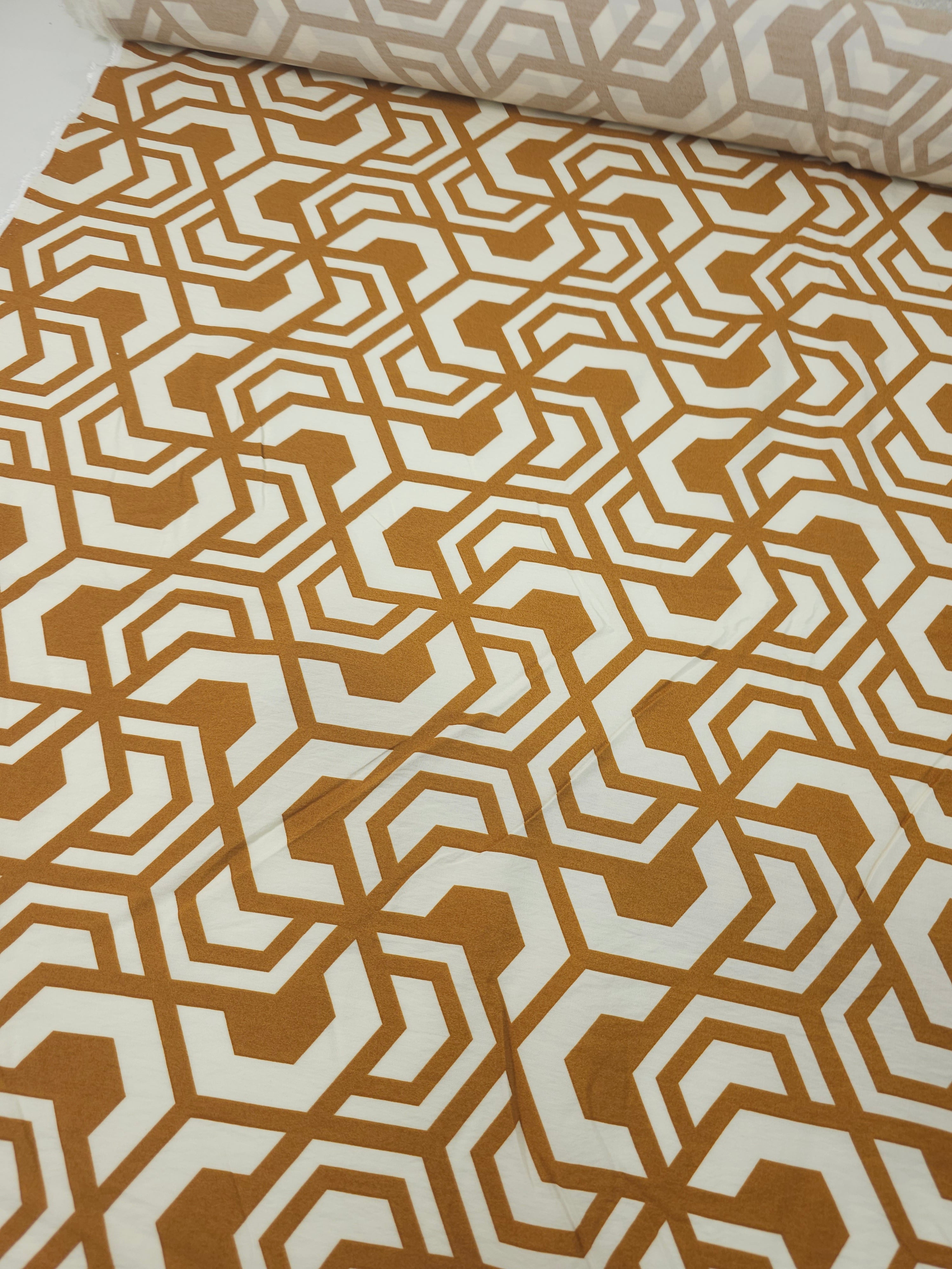 Bronze/Ivory Geometric Modal