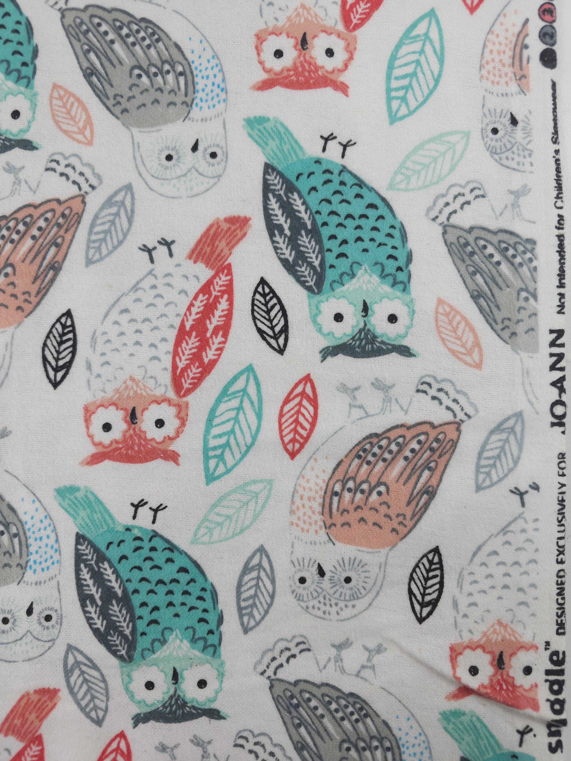 Spring Owls Lightweight Flannel Cotton