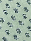 Pale Green Ditsy Floral Viscose Challis