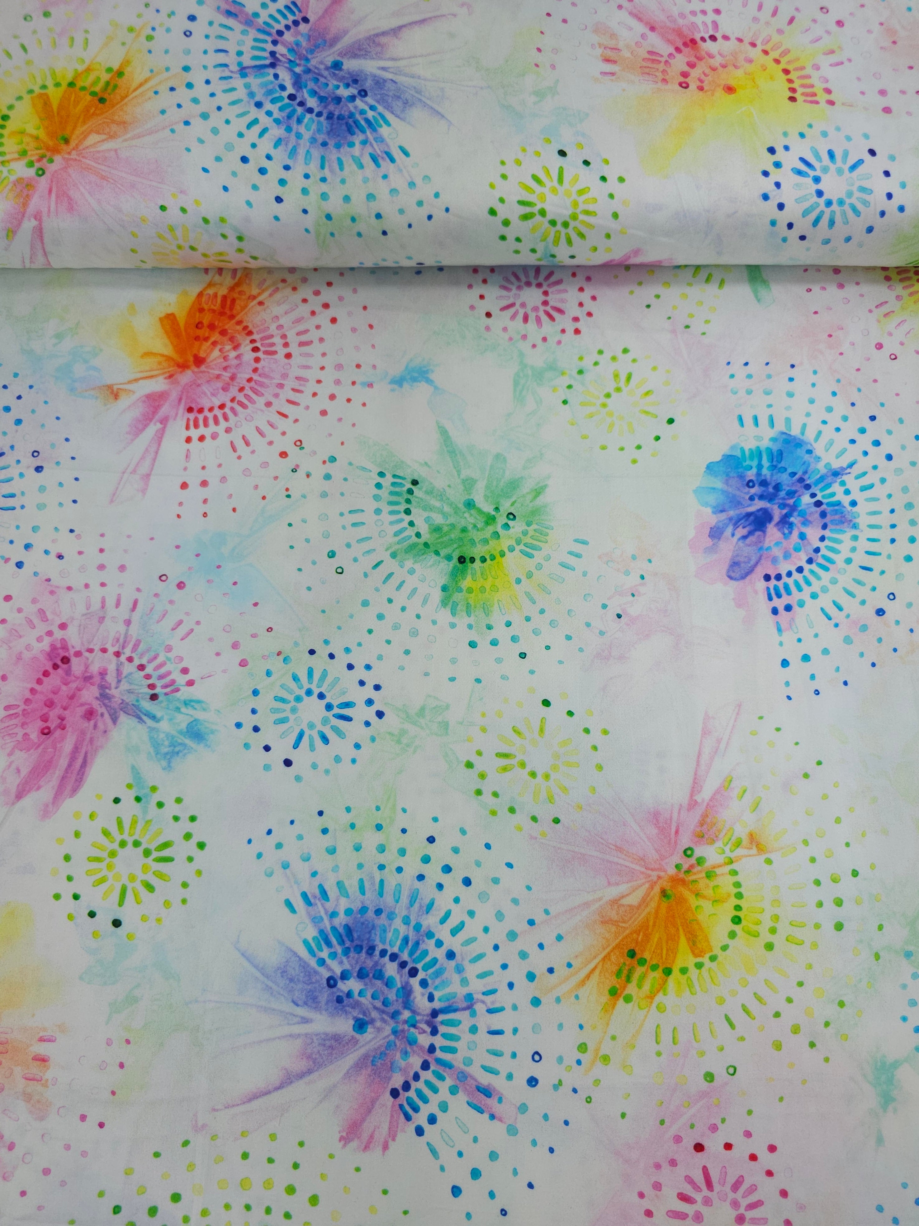 Abstract Garden Gloss Cotton Sateen 102" - Robert Kaufman *EXTRA WIDE*