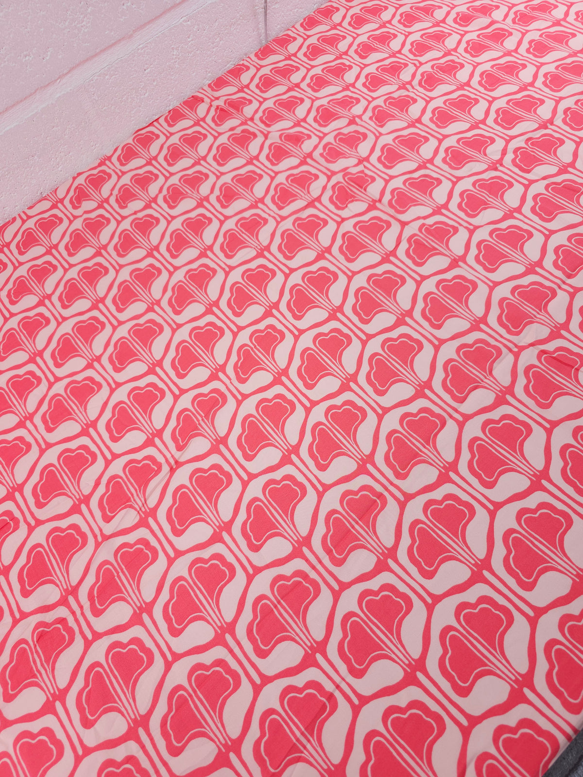 Coral/Pink Tapestry Viscose Challis