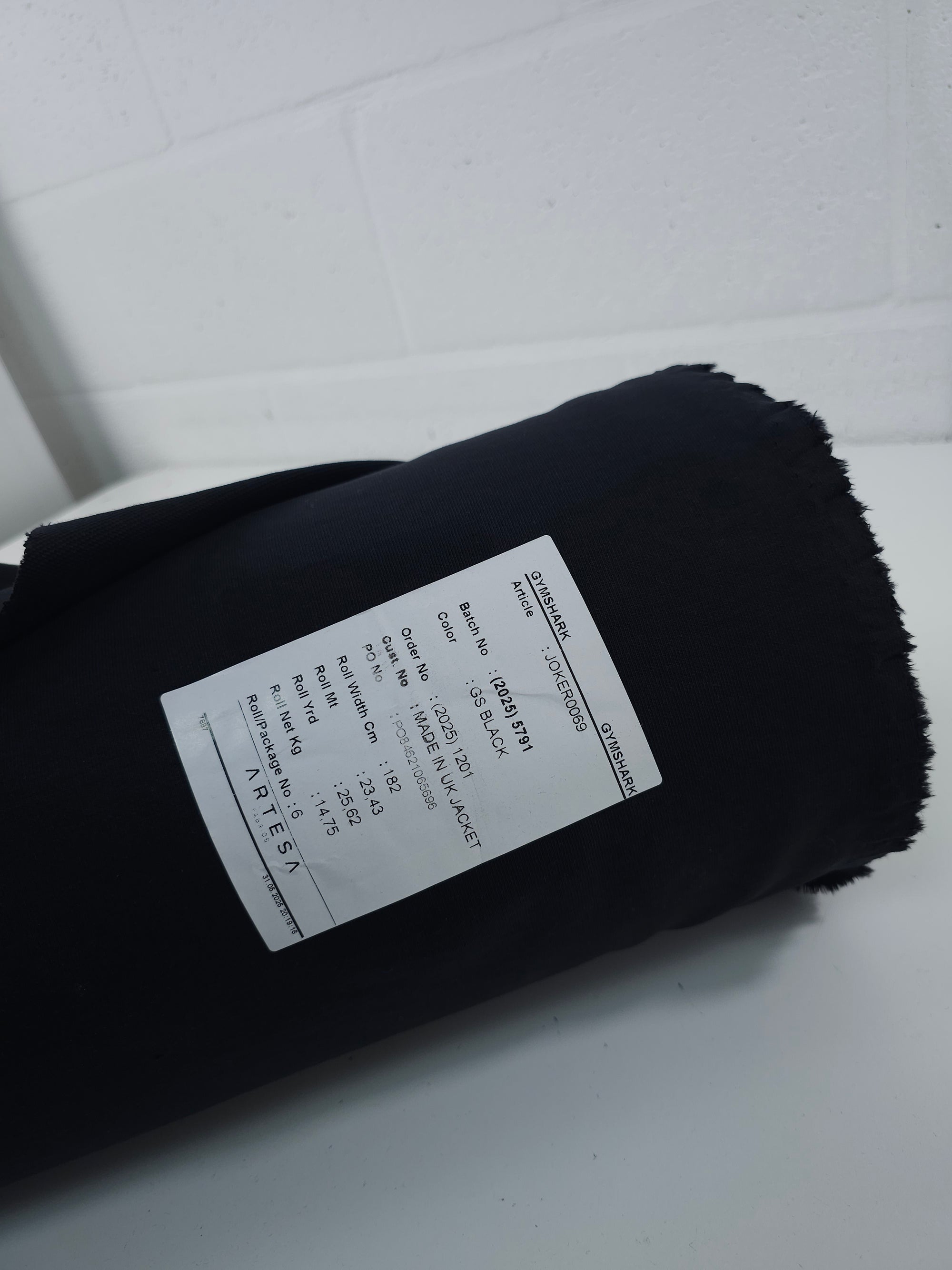 Black Terry Cotton - Gymshark *EXTRA WIDE*