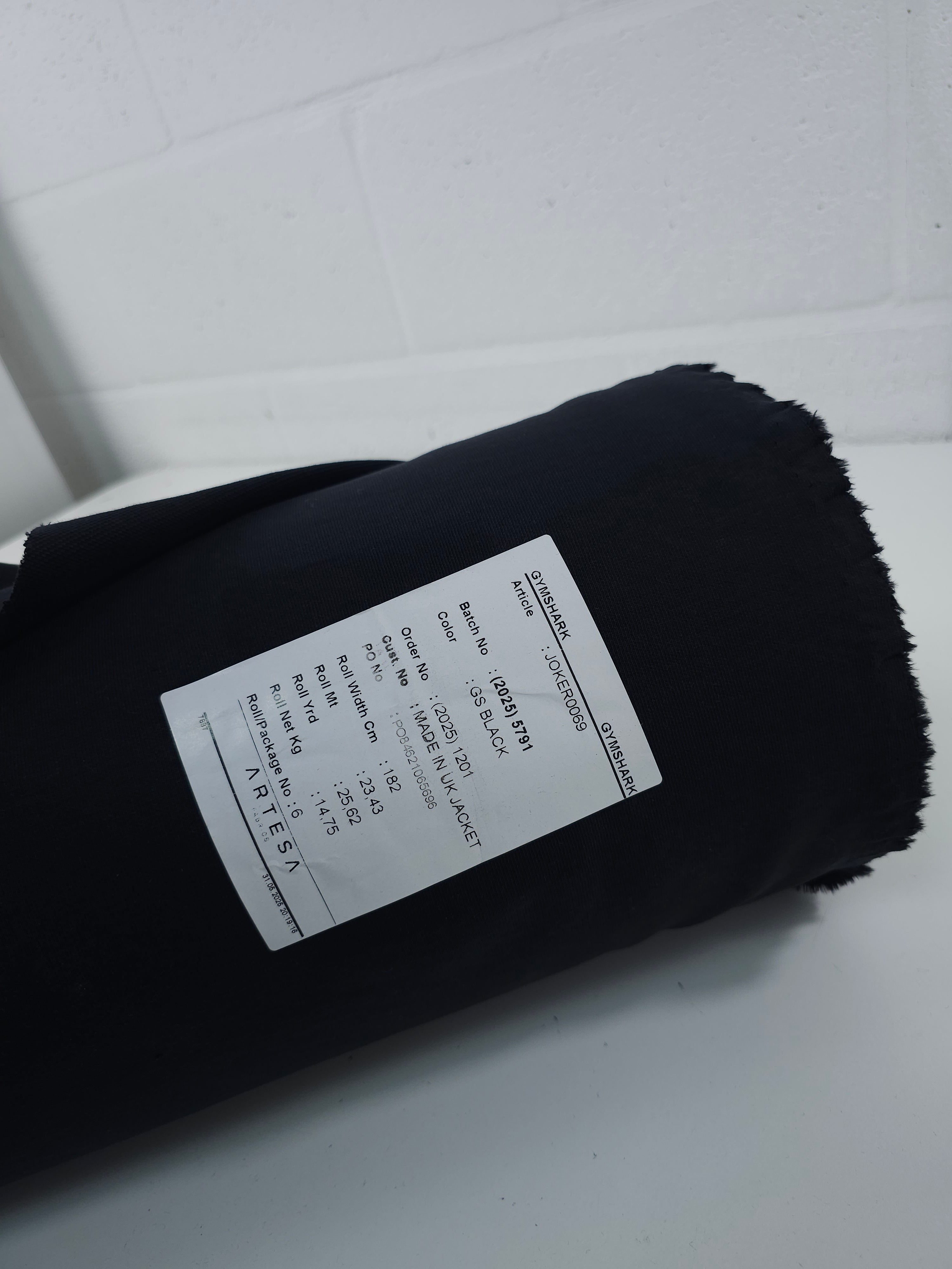 Black Terry Cotton - Gymshark *EXTRA WIDE*