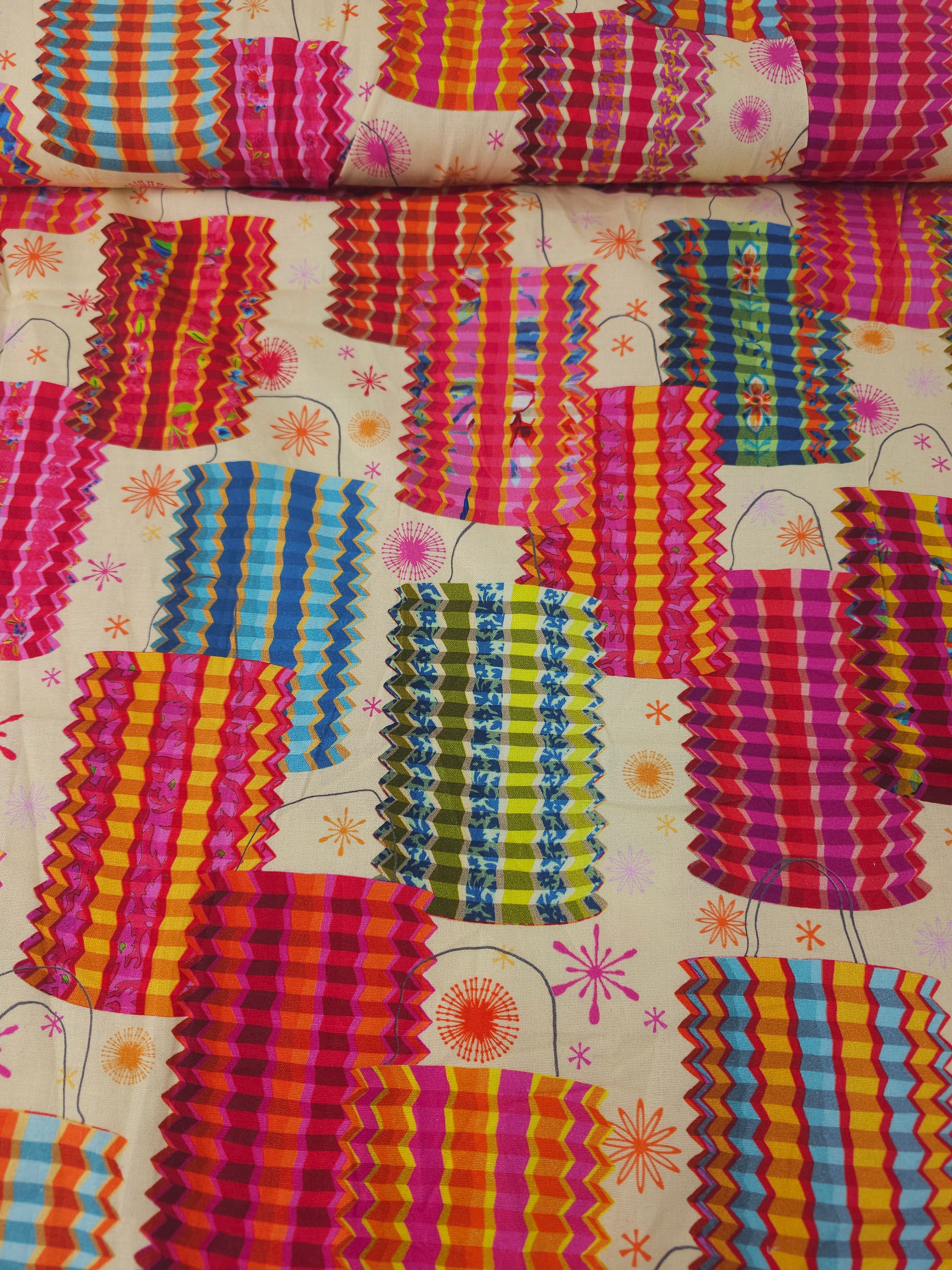 Paper ZigZag Lantern Festival 100% Cotton - Odile Bailloeul