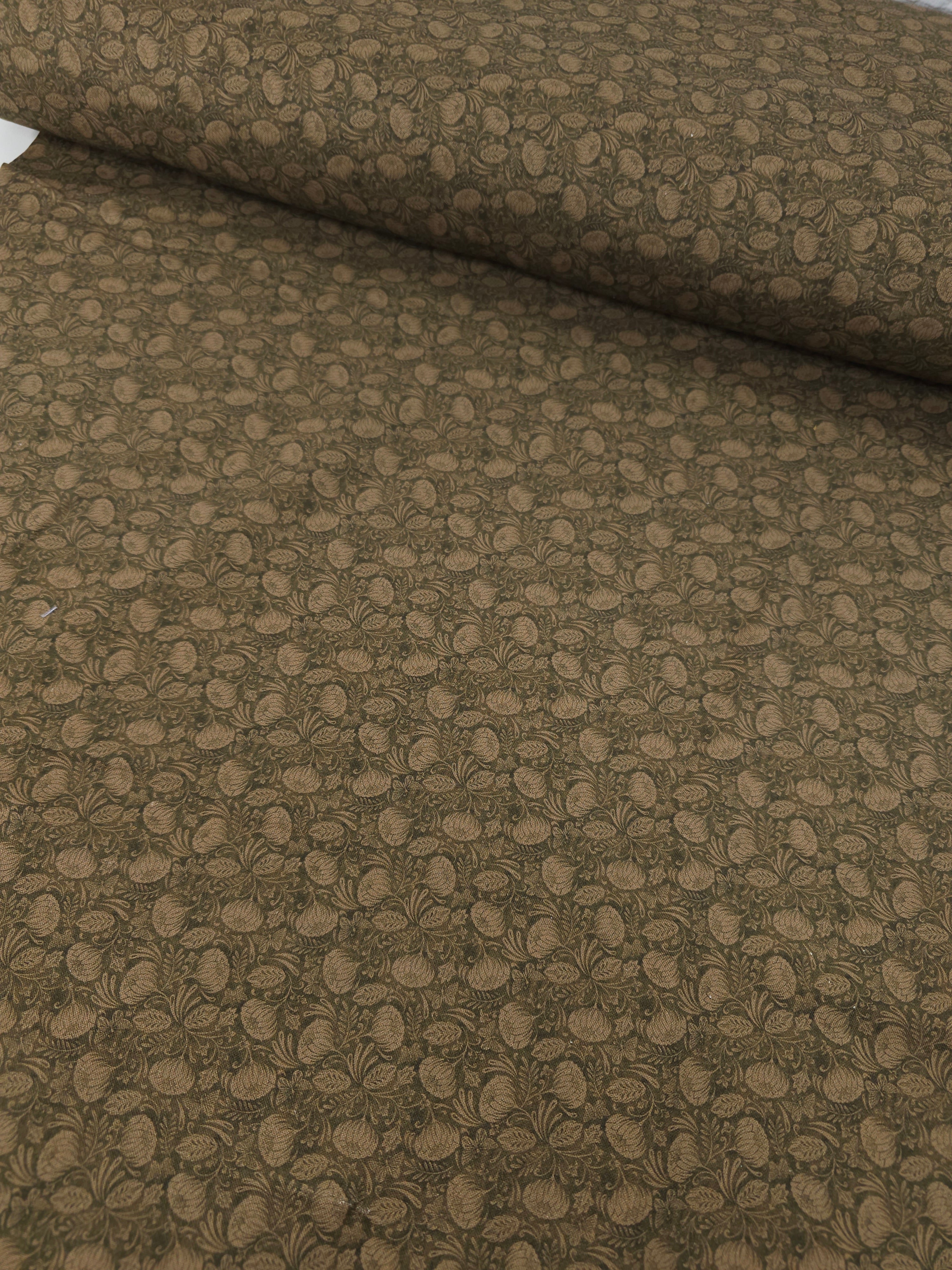 Brown Whimsy Floral 100% Cotton