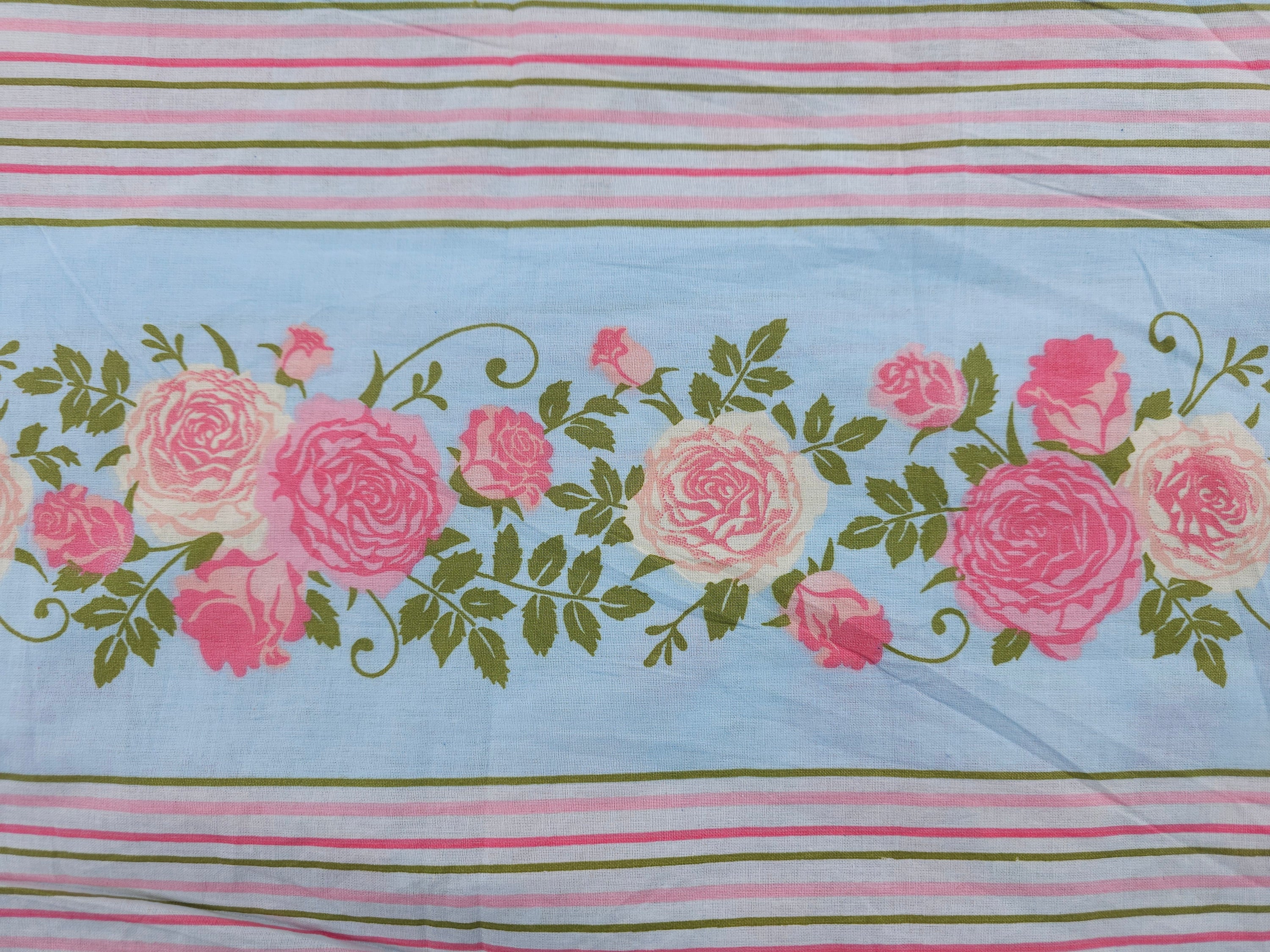 Pink Rose Garden Cotton - (Various Sizes)