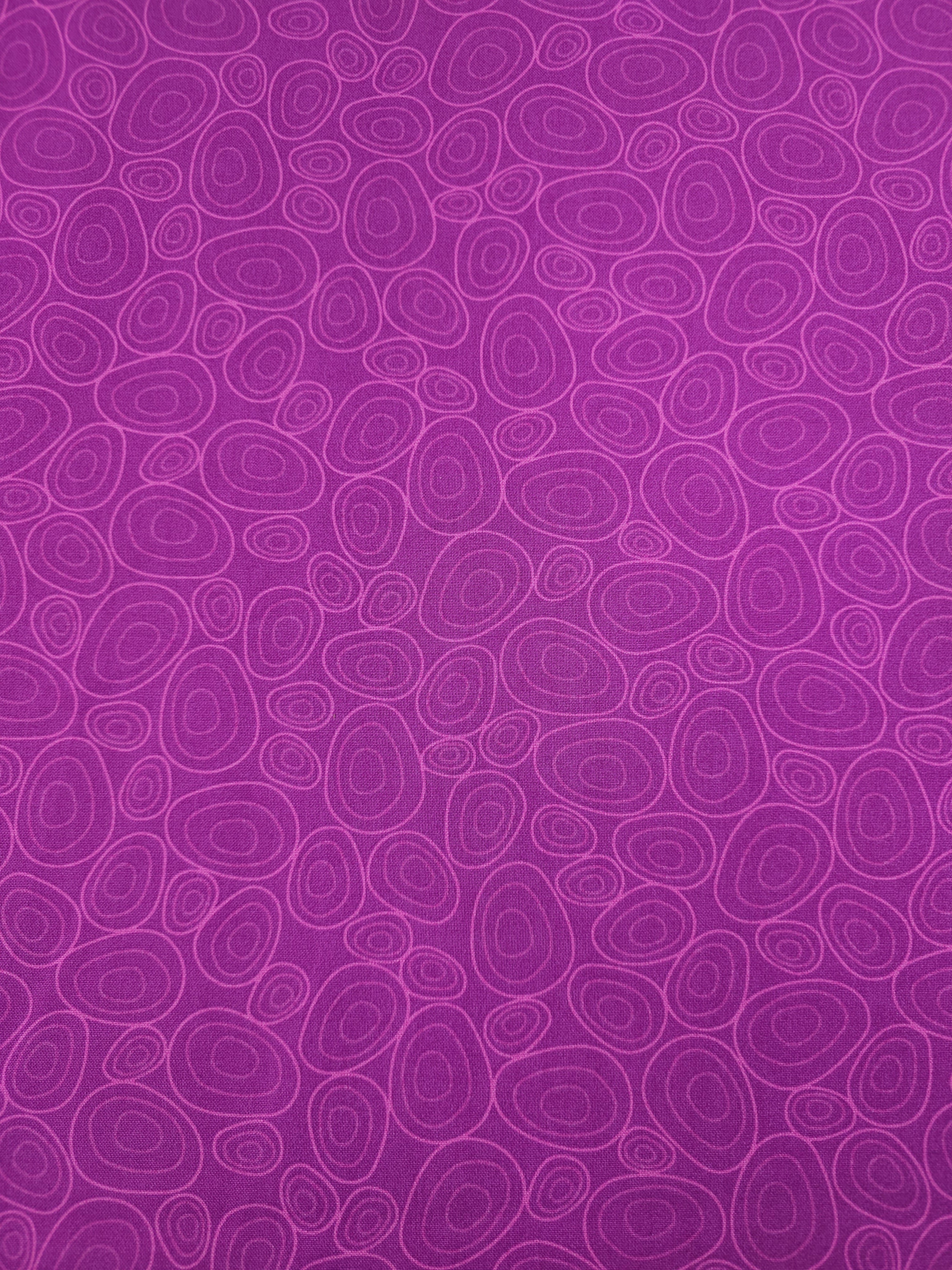 Magenta Purple Abstract Swirl Doodle 100% Cotton - Benartex