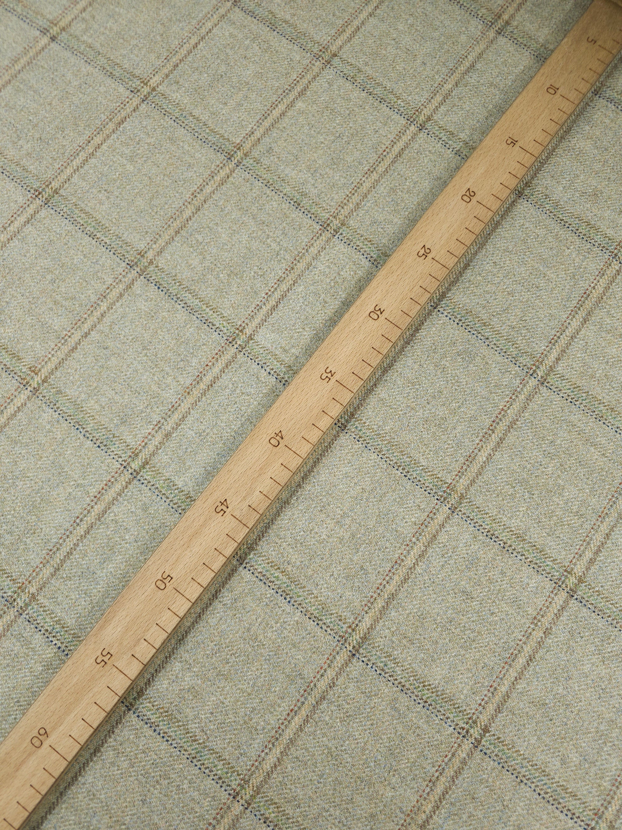 Greige Square Check Soft 100% Wool *ABRAHAM MOON*