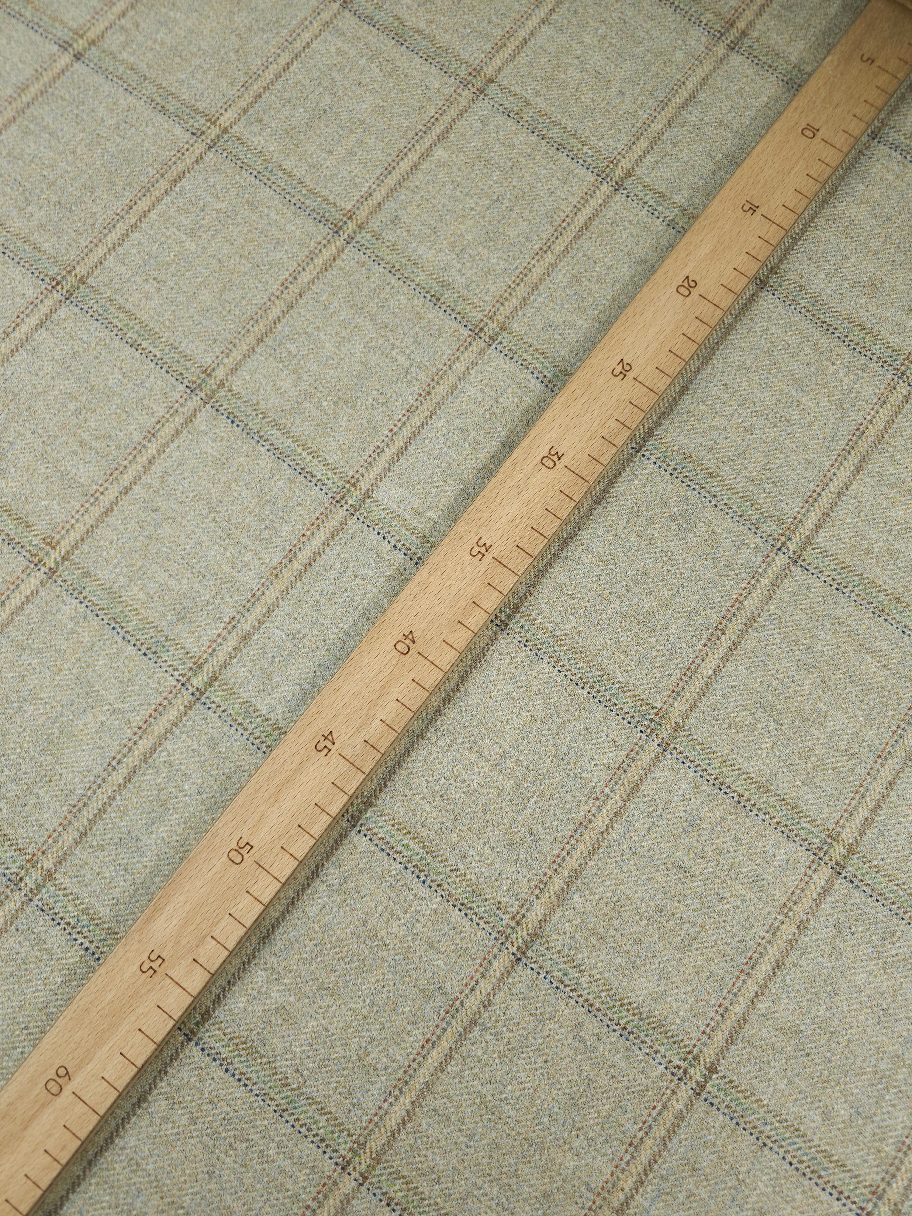 Greige Square Check Soft 100% Wool *ABRAHAM MOON*