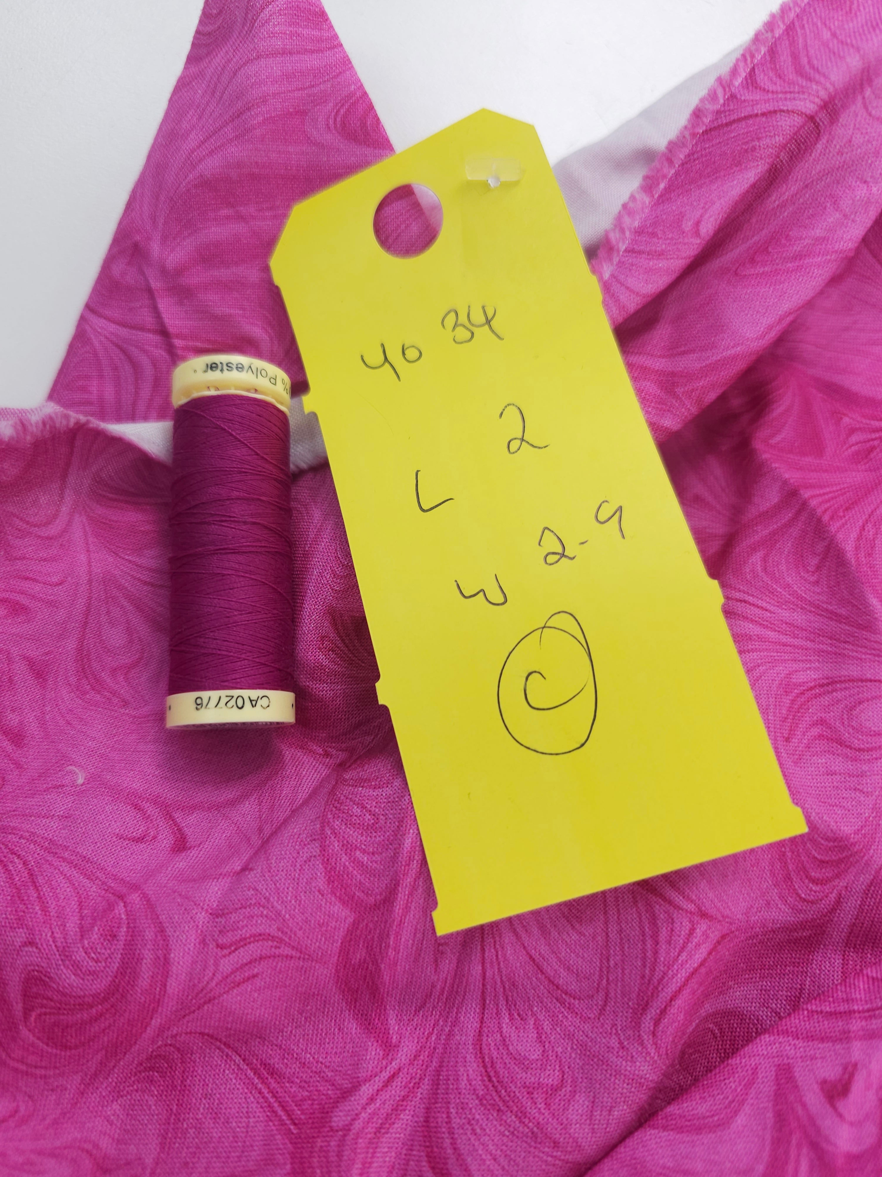 Very pink swirl Cotton- 2m piece