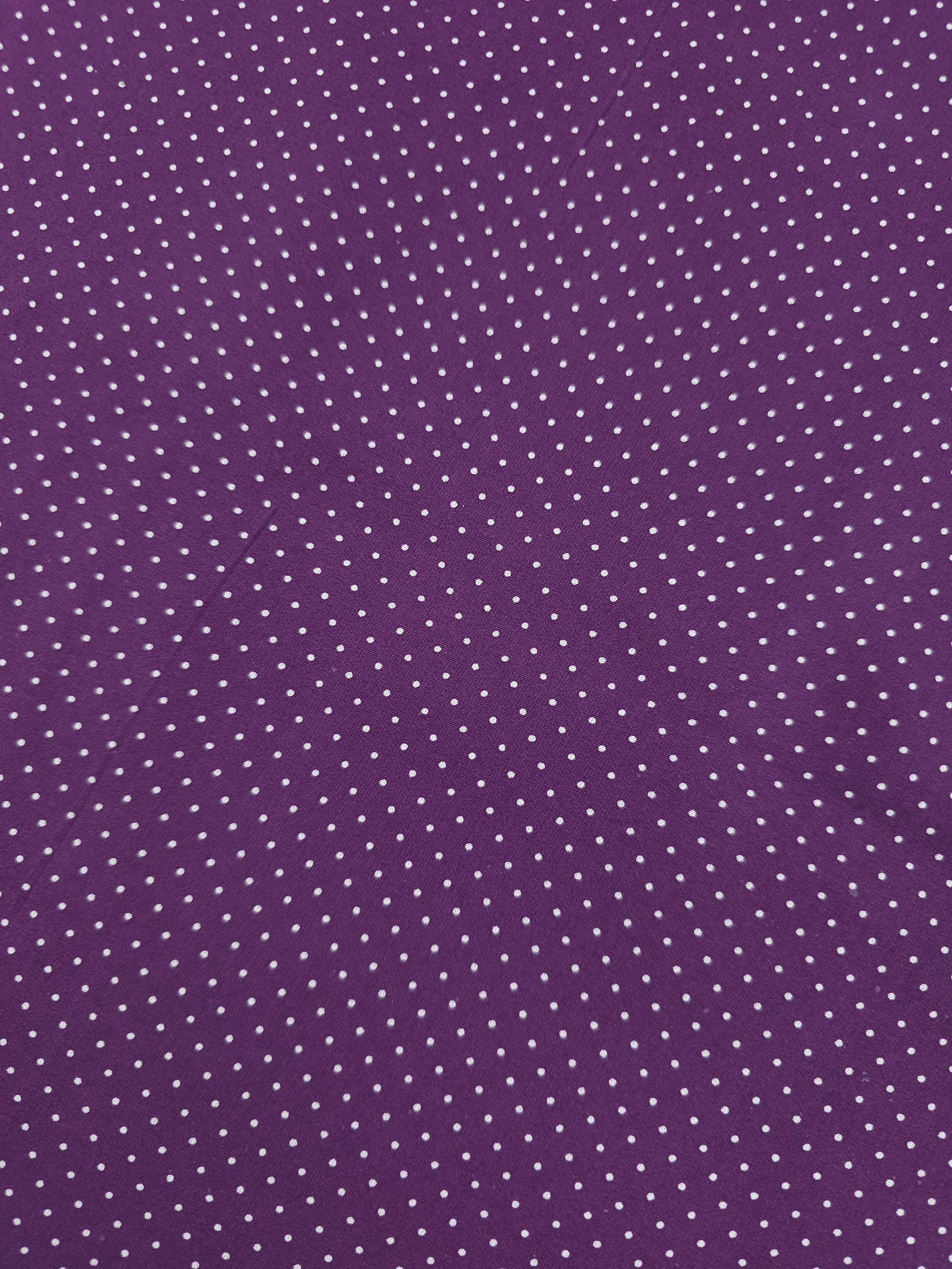 Deep Plum Micro Polka Dot 100% Cotton 57”