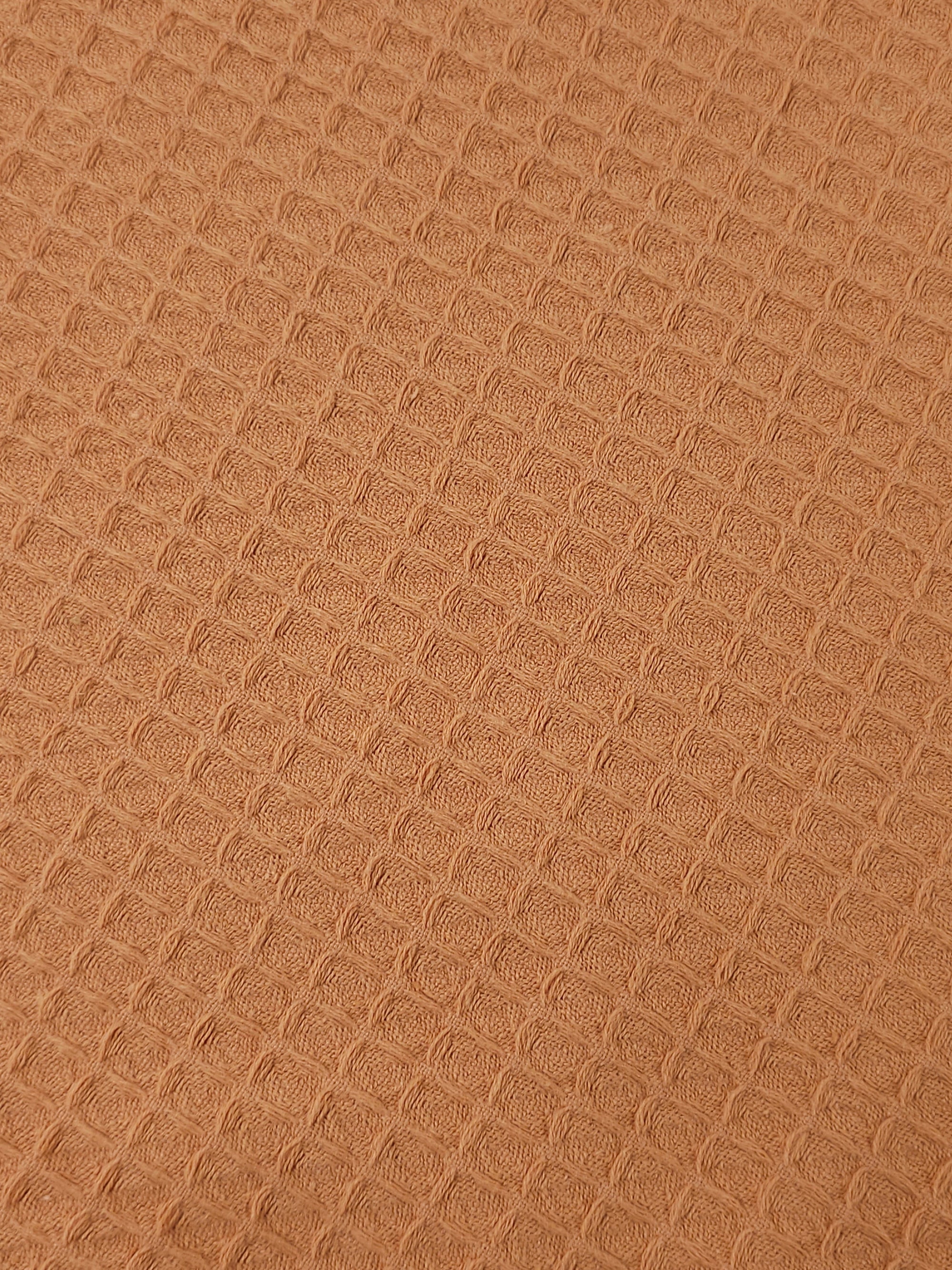 Muted Orange Waffle Cotton *EXTRA WIDE*