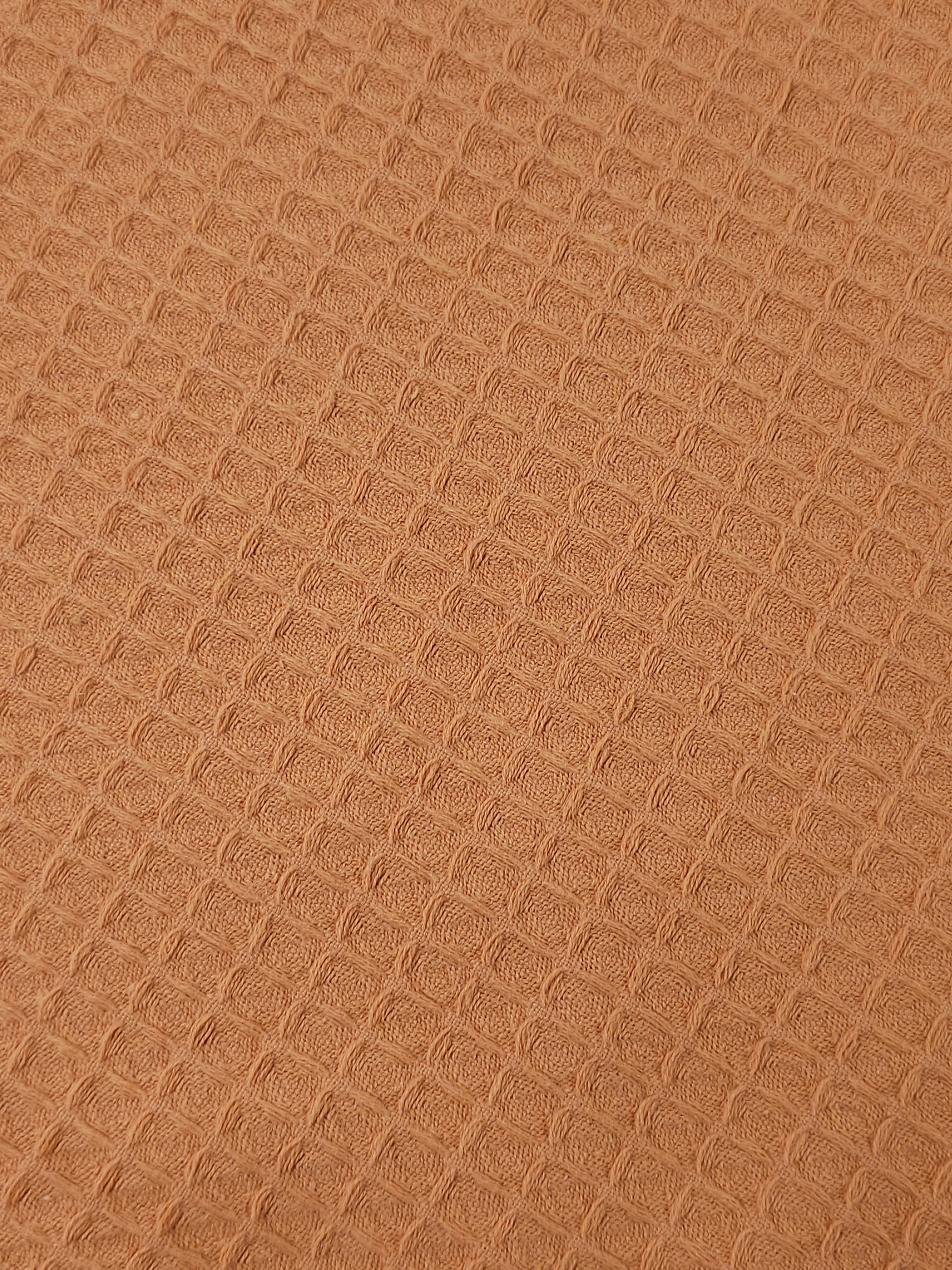 Muted Orange Waffle Cotton *EXTRA WIDE*