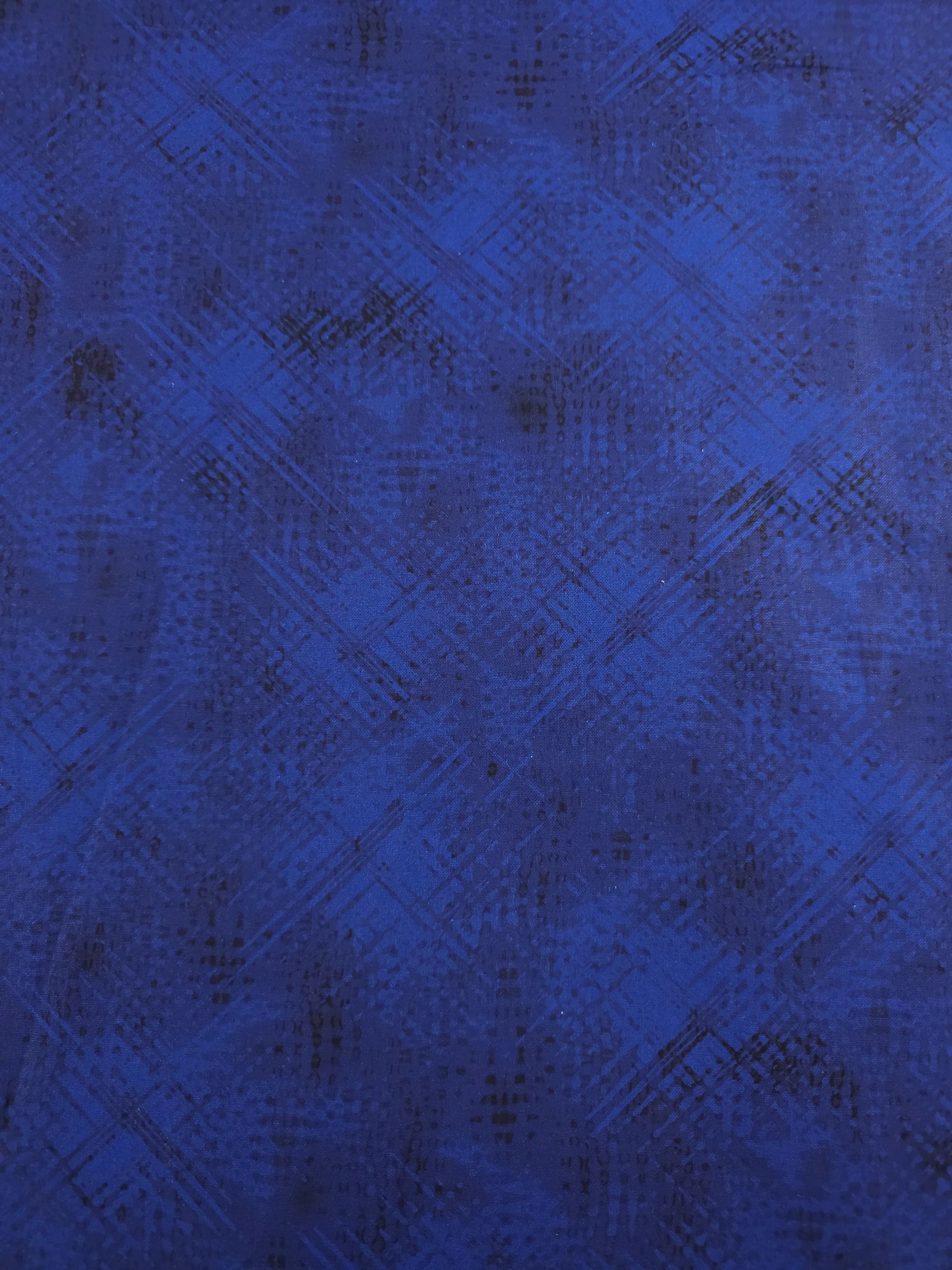 Blue Criss Cross Hatchings 100% Cotton 106" *EXTRA WIDE*