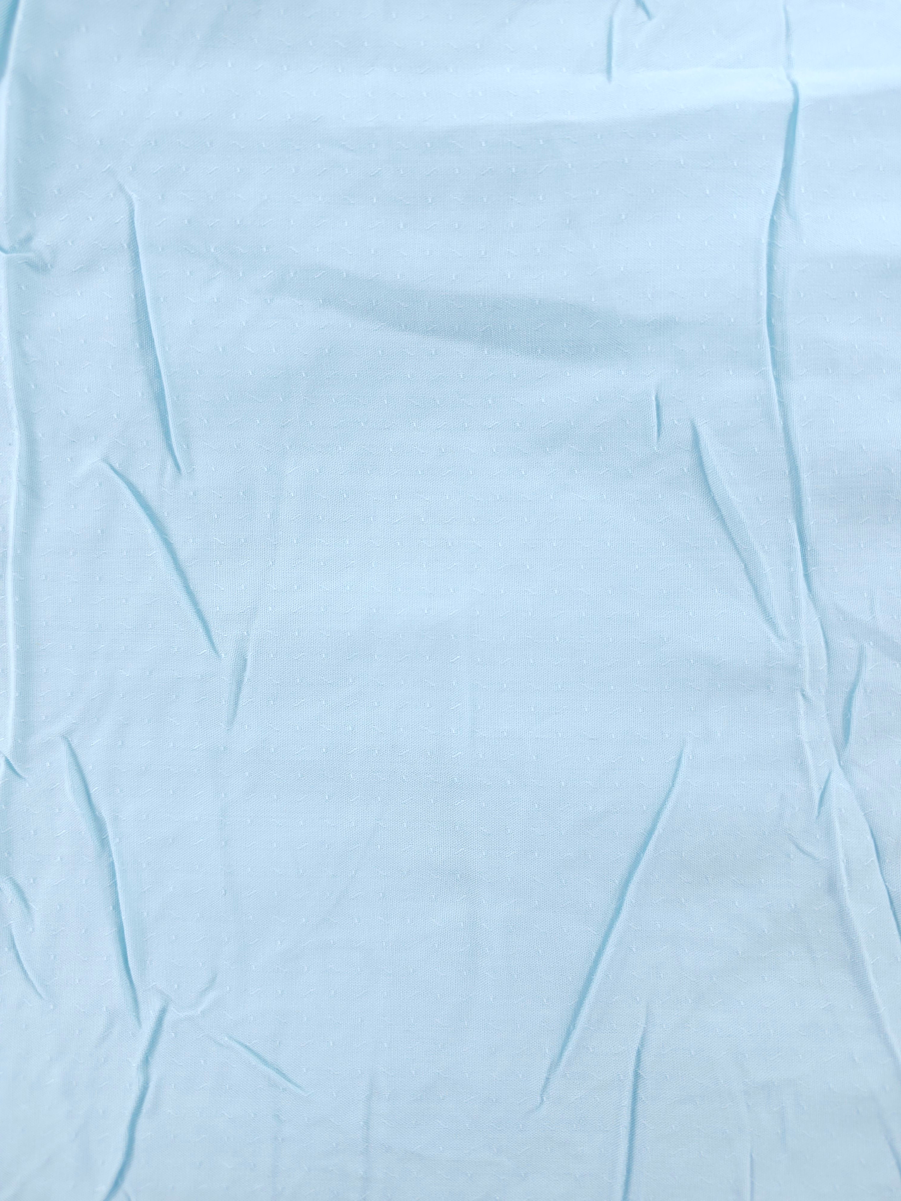 Baby blue dotted detailed Viscose- 6m piece