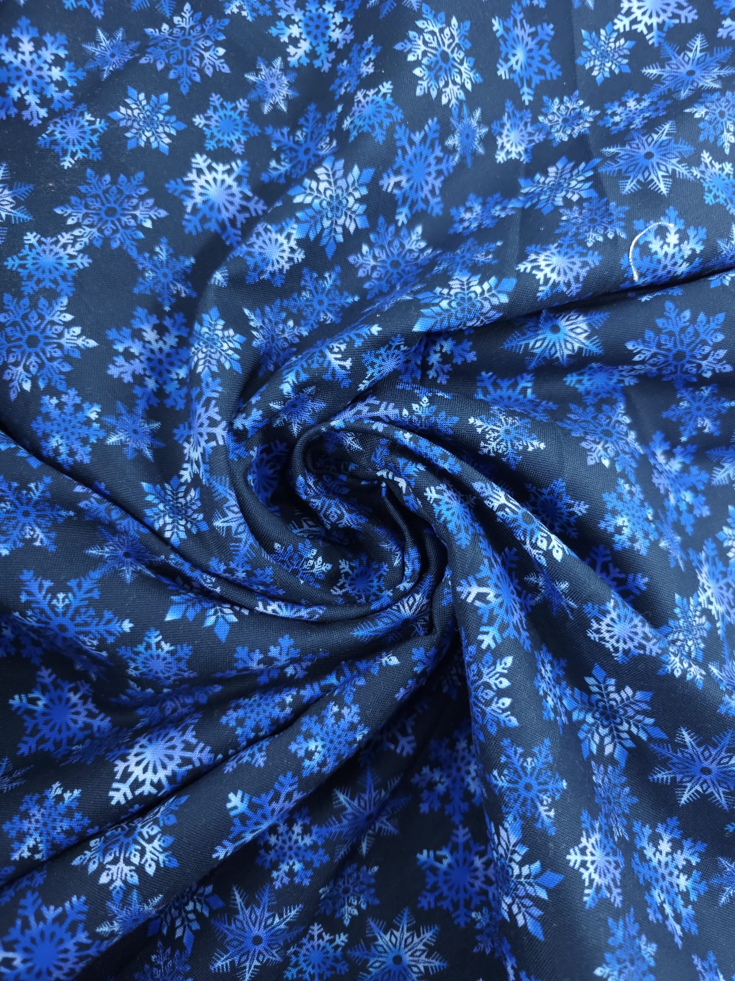 Midnight Snowflakes Cotton - 2m Piece