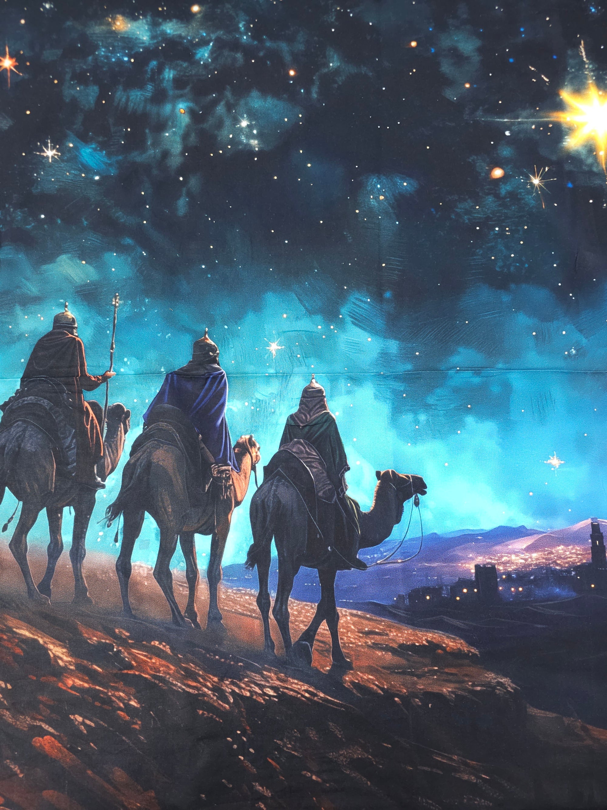 Following The Star 100% Cotton - 90cm Panel