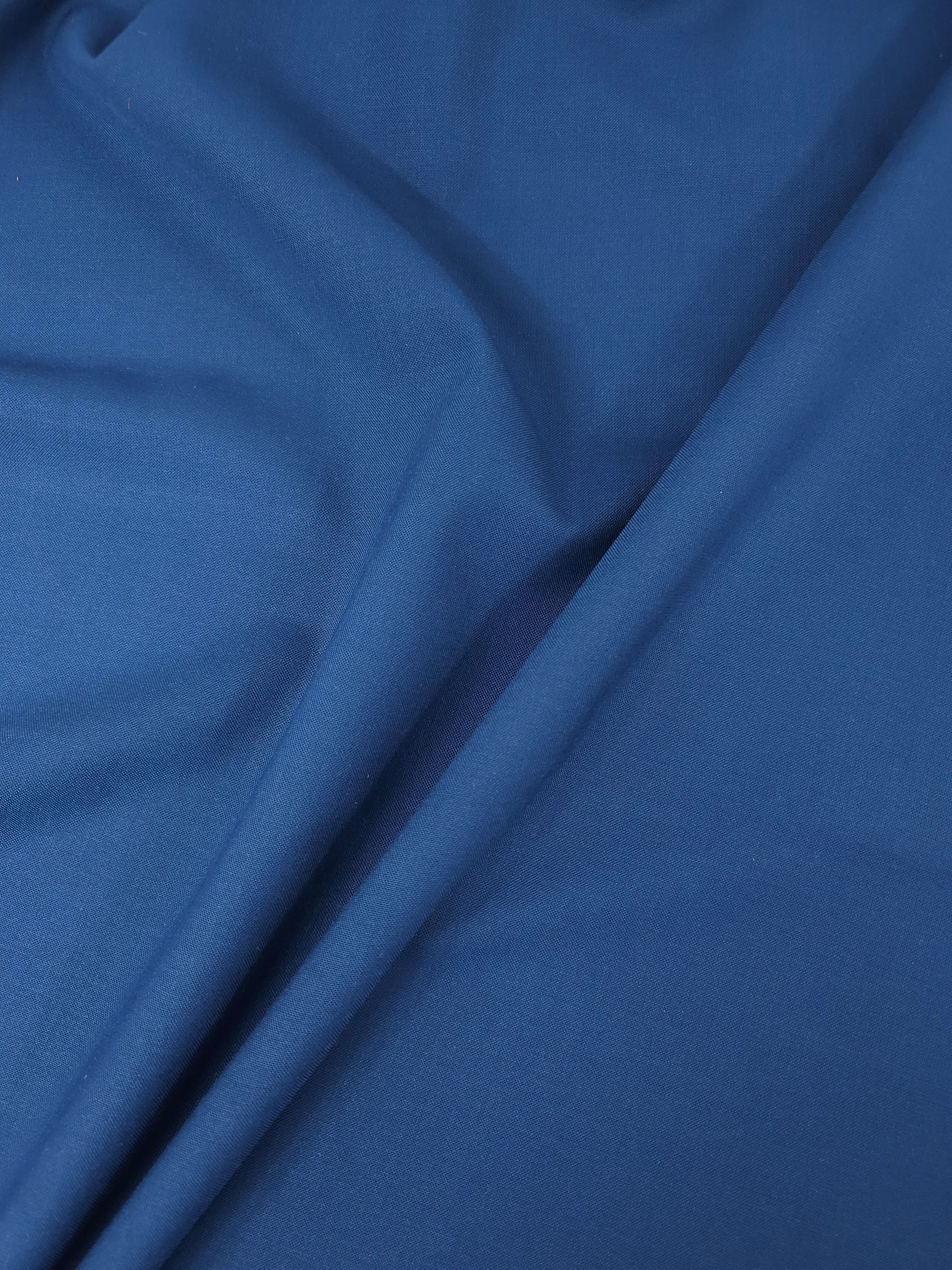 Petrol Blue Poly Wool Suiting - 3m Piece