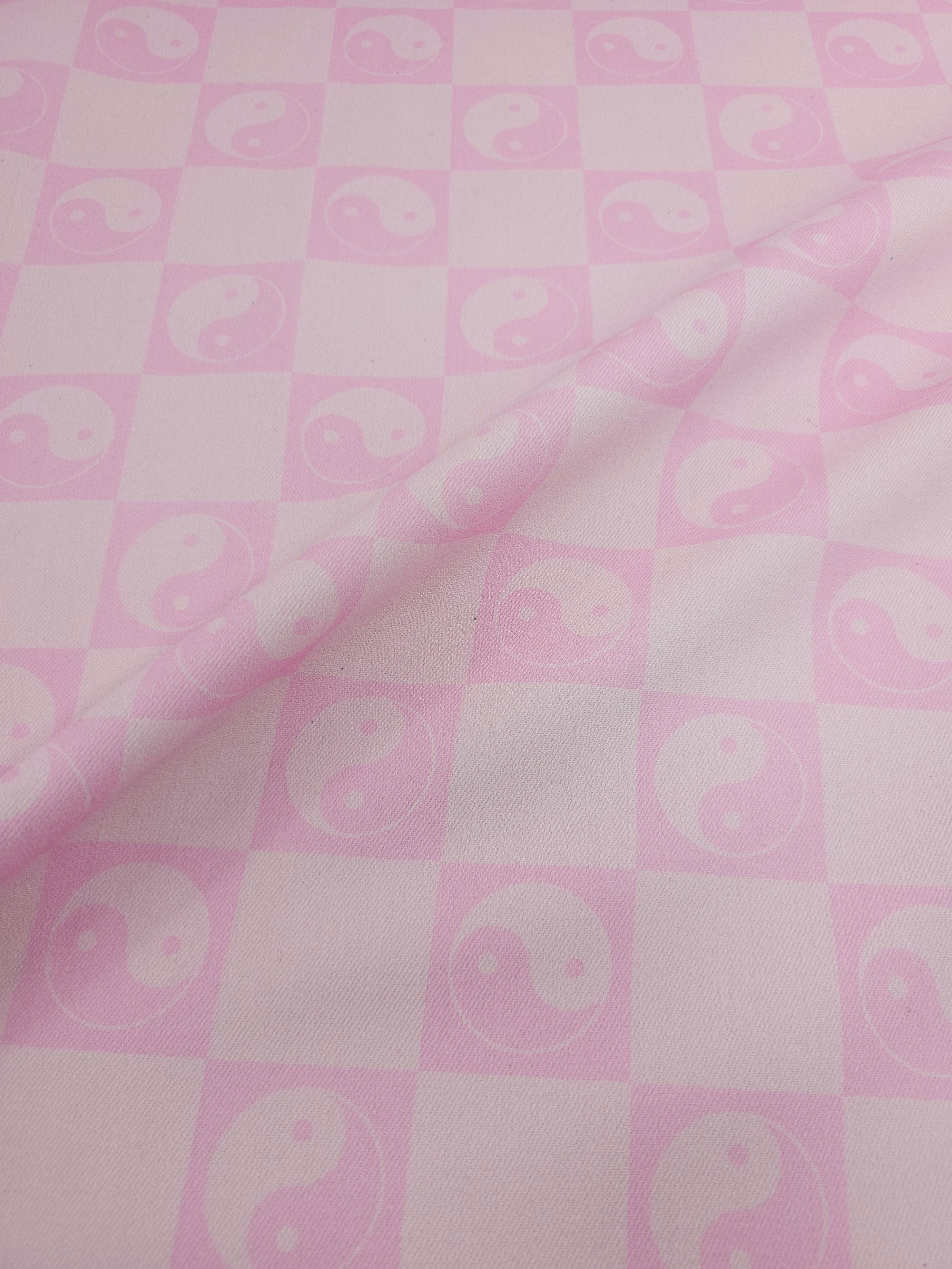 Pink Yin Yang Check Denim