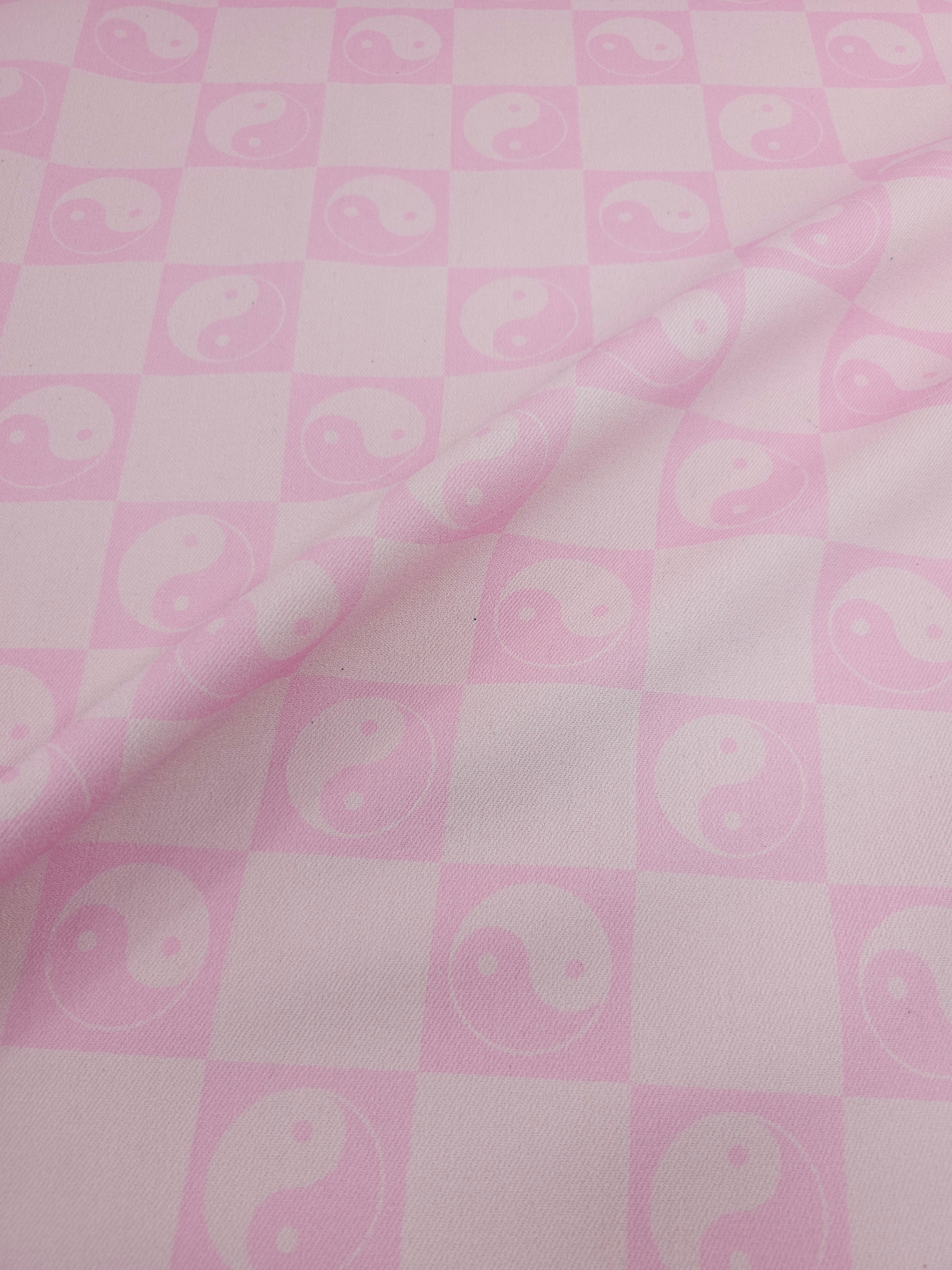 Pink Yin Yang Check Denim