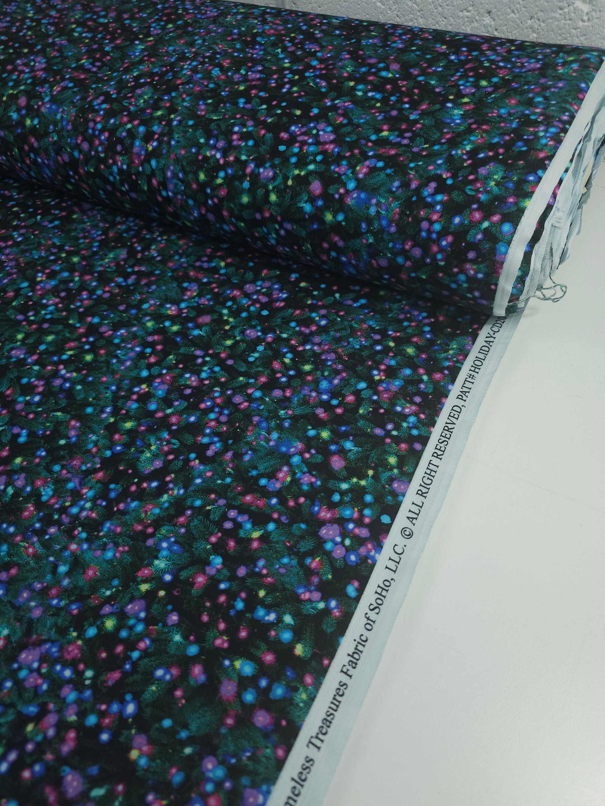 Christmas Tree Lights 100% Cotton