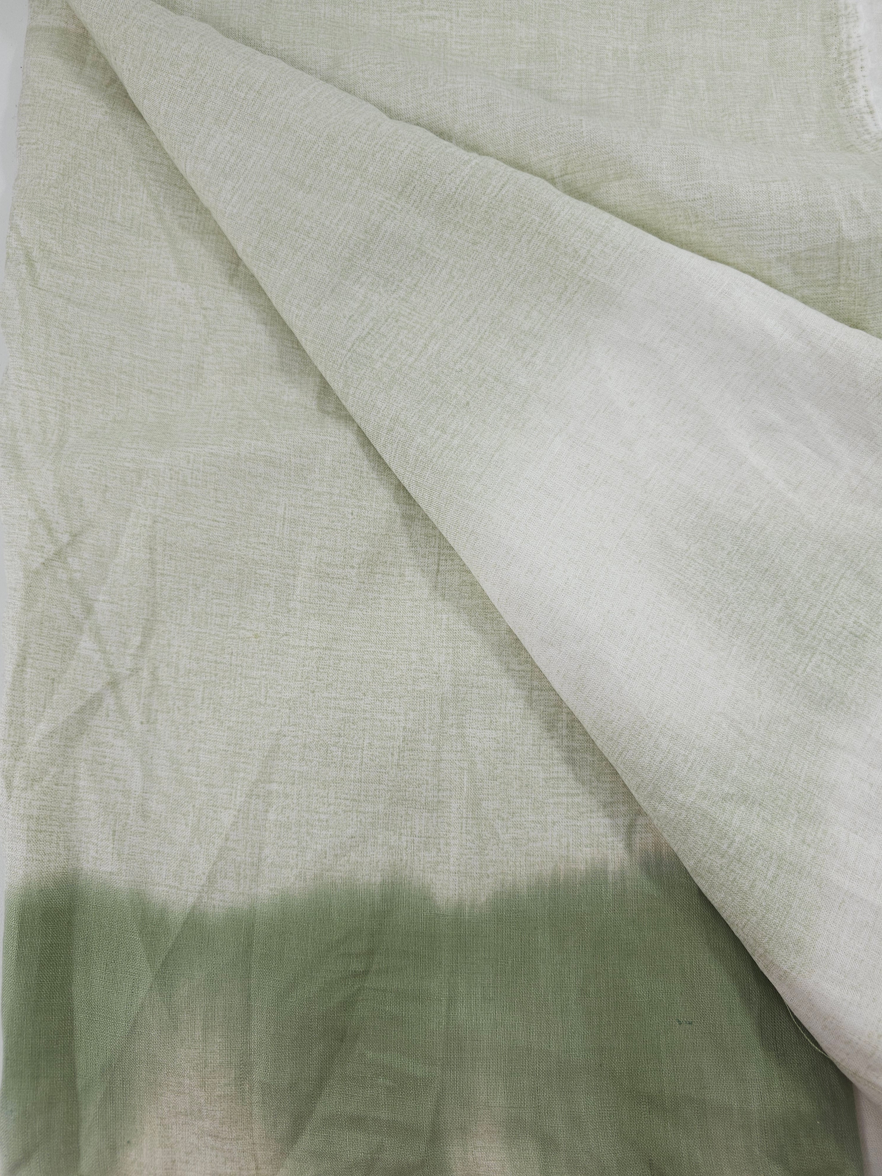 Cream green blend Viscose linen- 3m piece