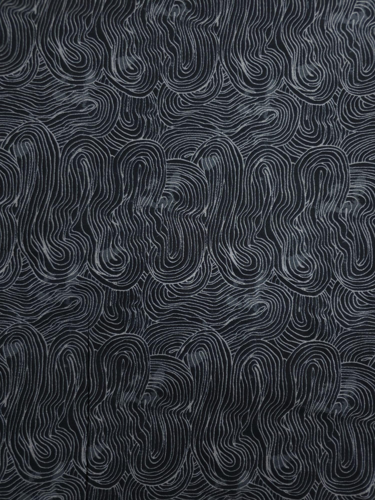 Black & White Nocturnal Flow Cotton - 3.1m Piece