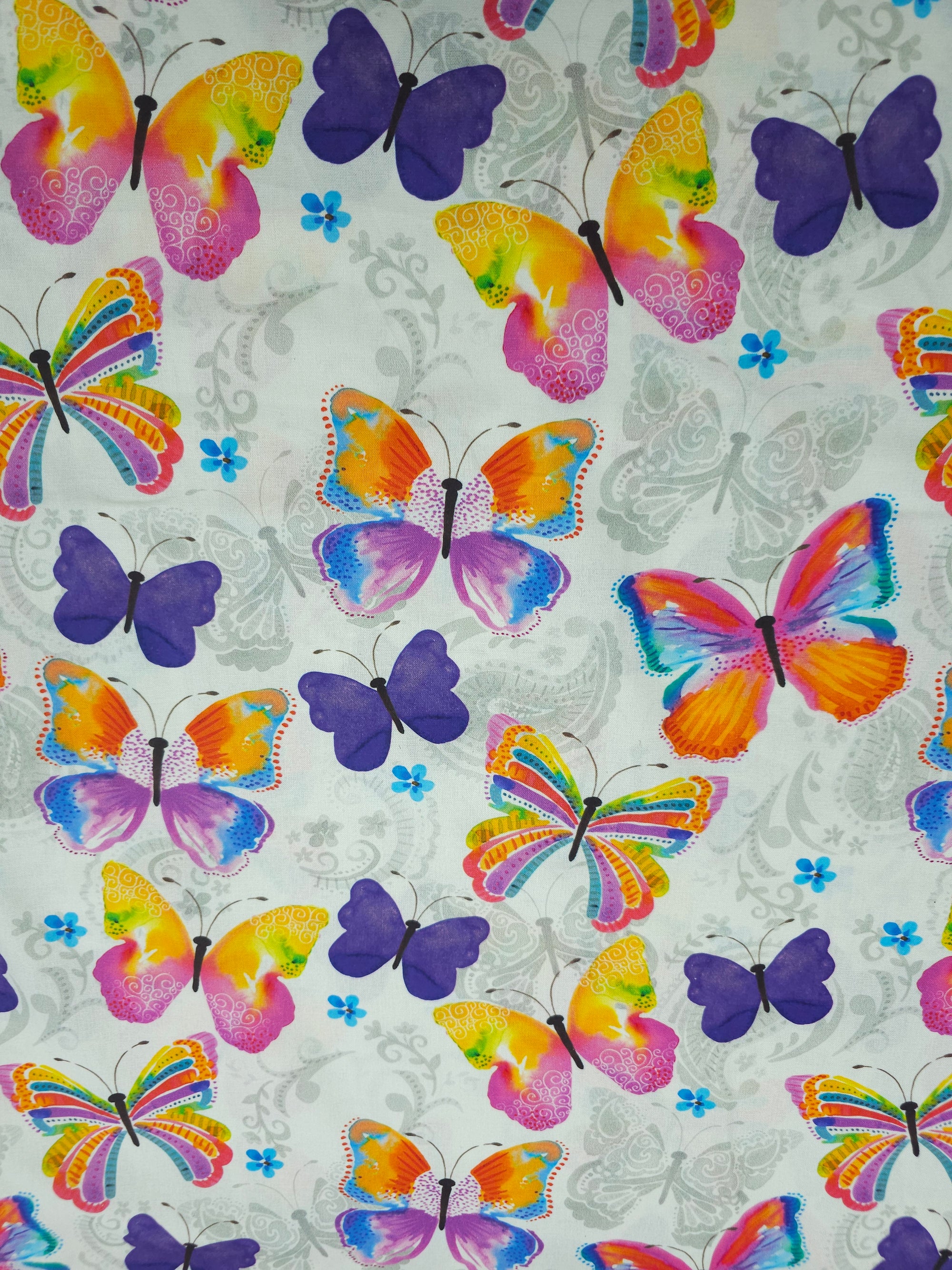 Watercolour Butterfly Floral 100% Cotton - Joann