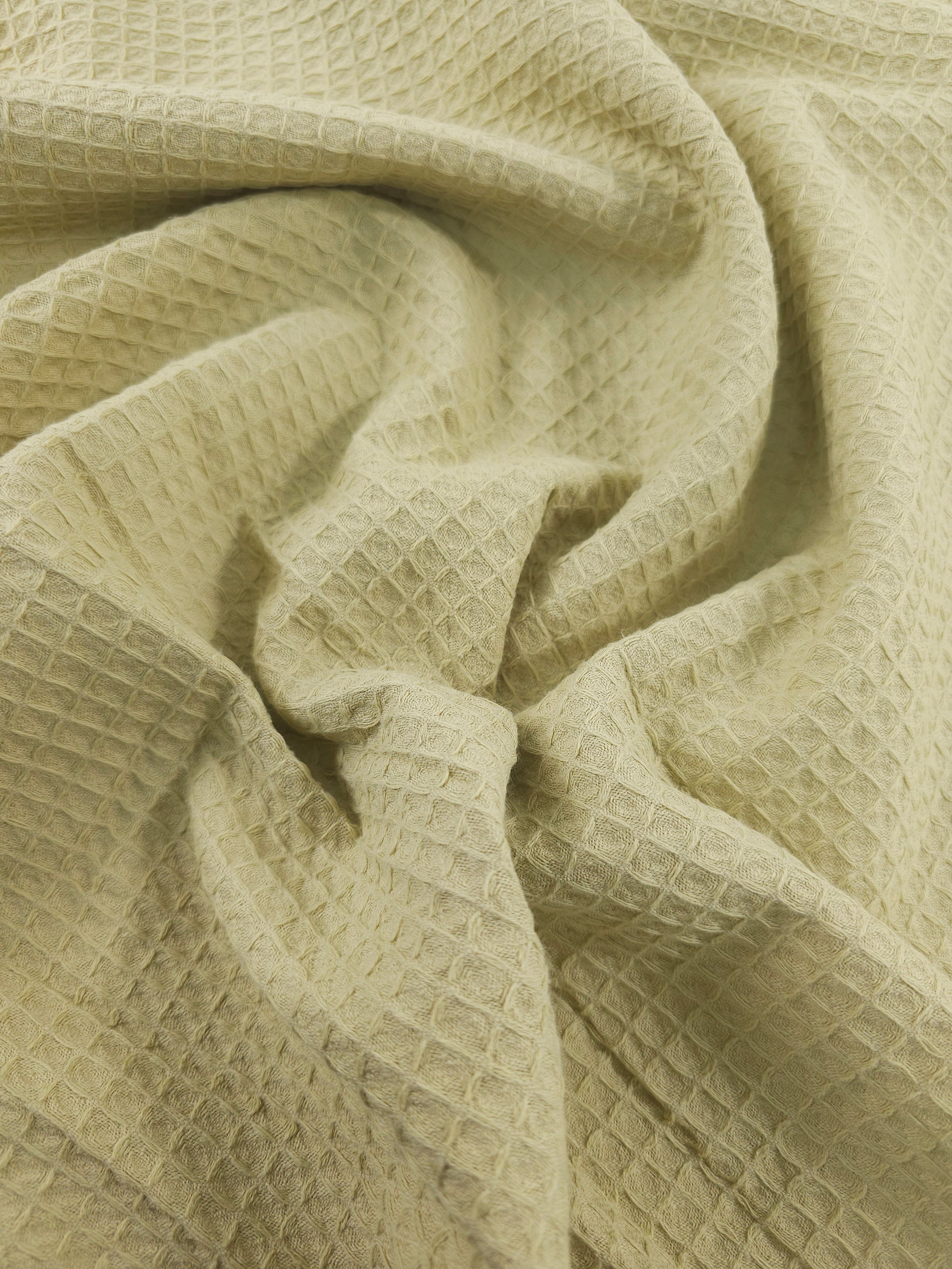 Muted Mustard Waffle Cotton *EXTRA WIDE*