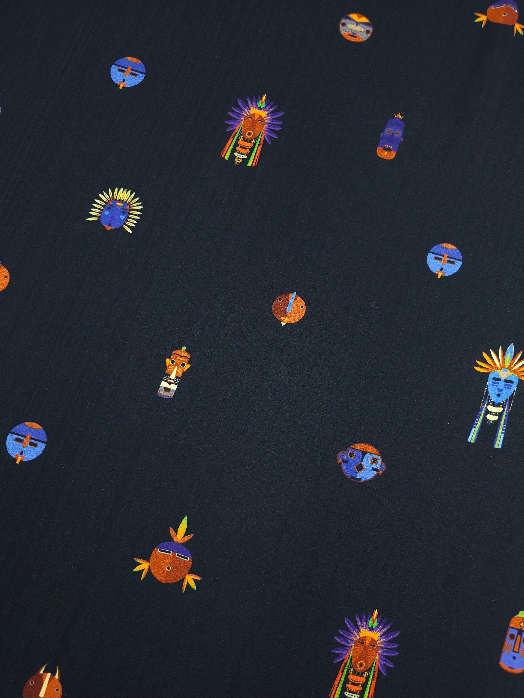 Native Tribal Masks Viscose