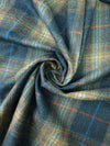 Green/Blue Tartan Wool Suiting