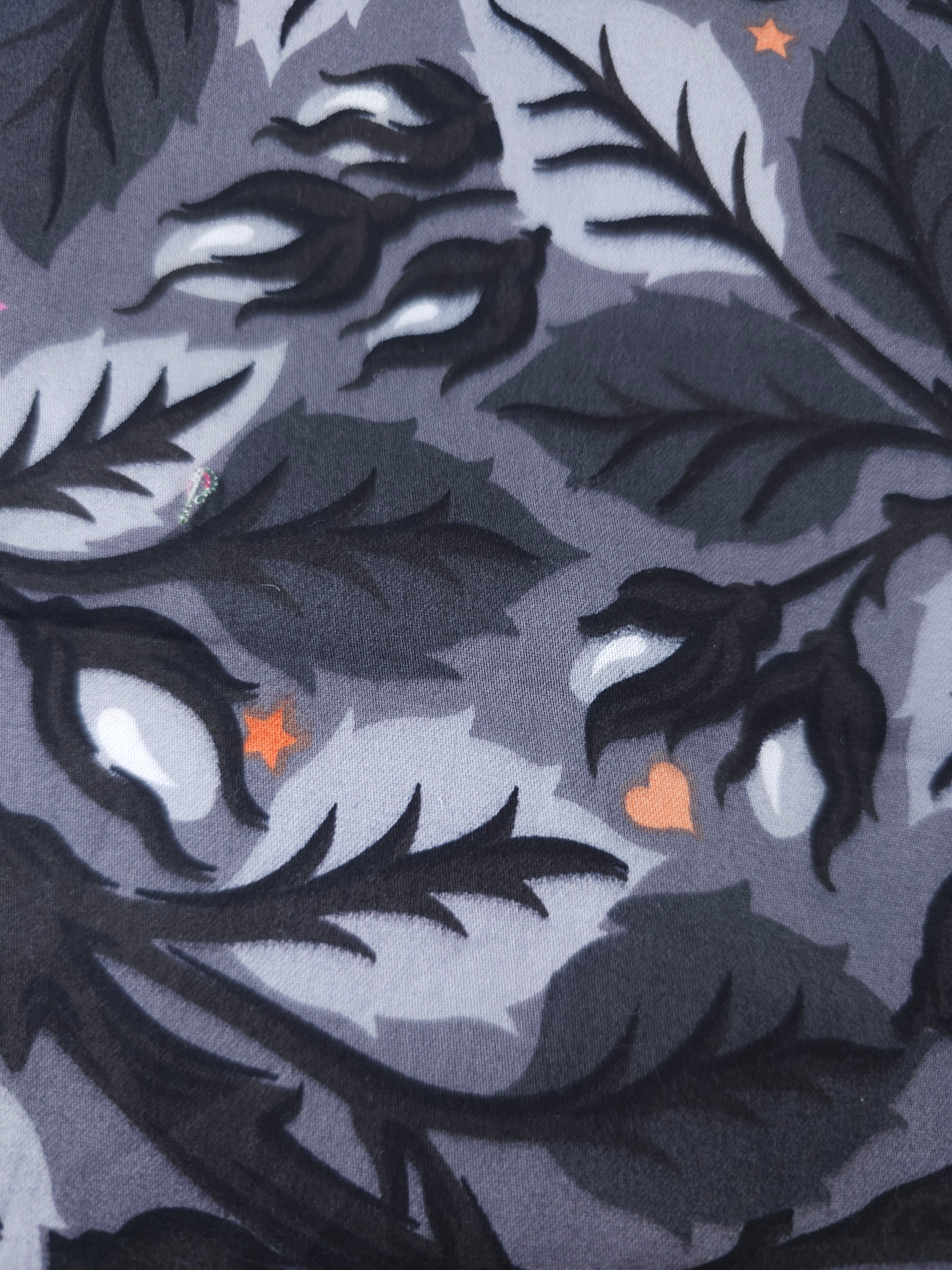 Dark grey rainbow thistle Cotton- 1.9m