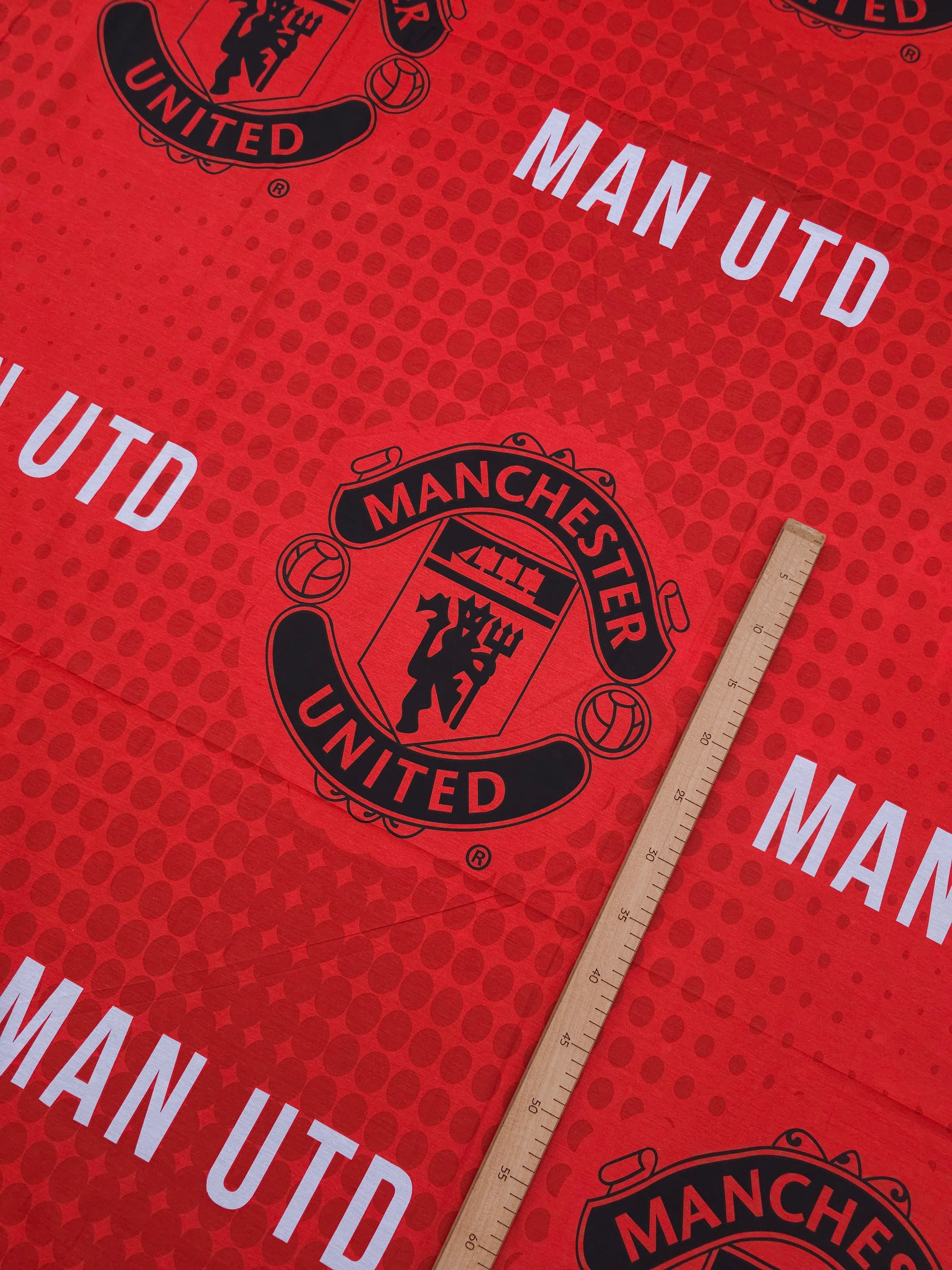 Manchester United FC Emblem 100% Cotton Football Fabric 104" *EXTRA WIDE*