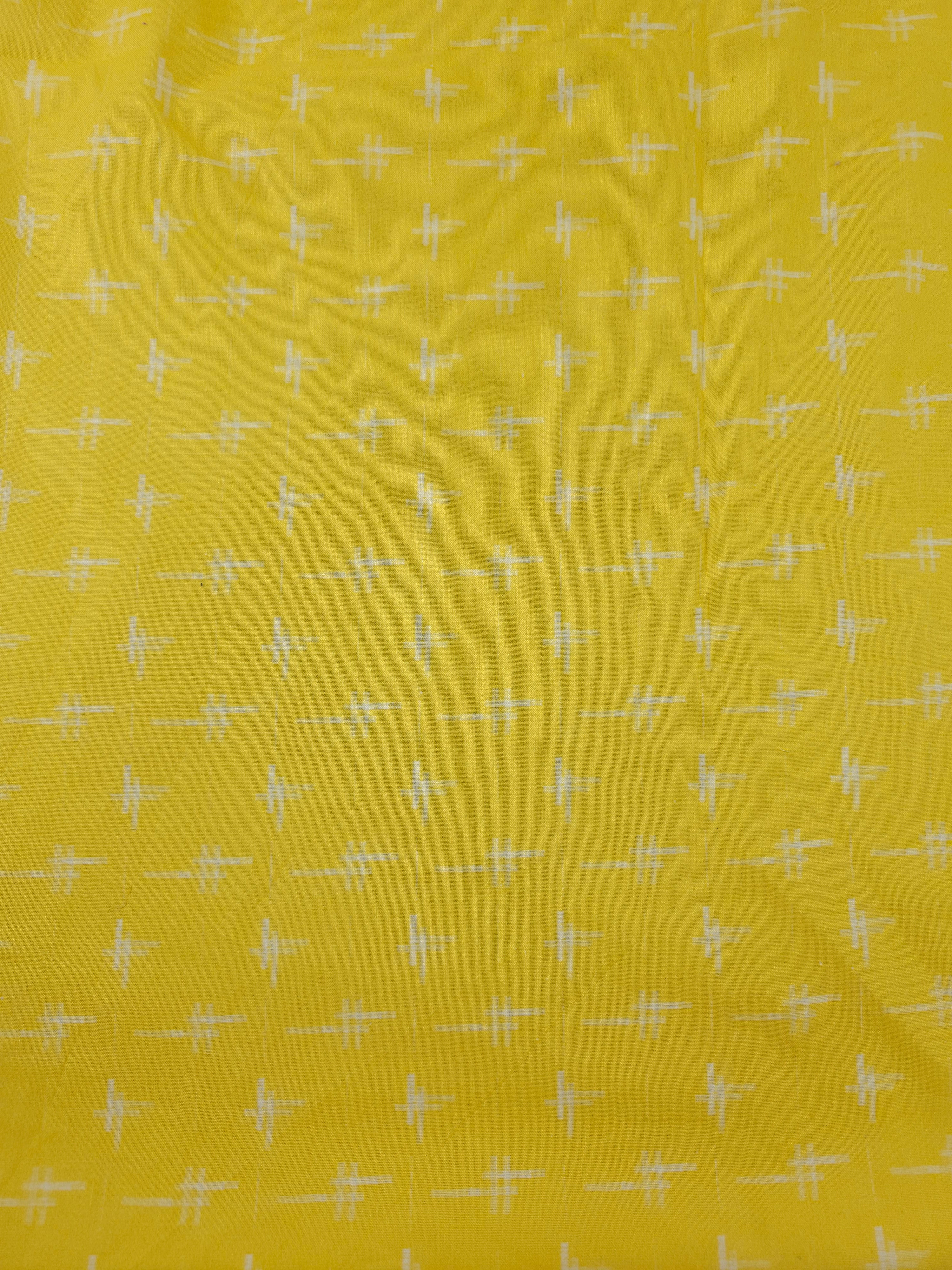 Yellow hash Cotton- 2m piece