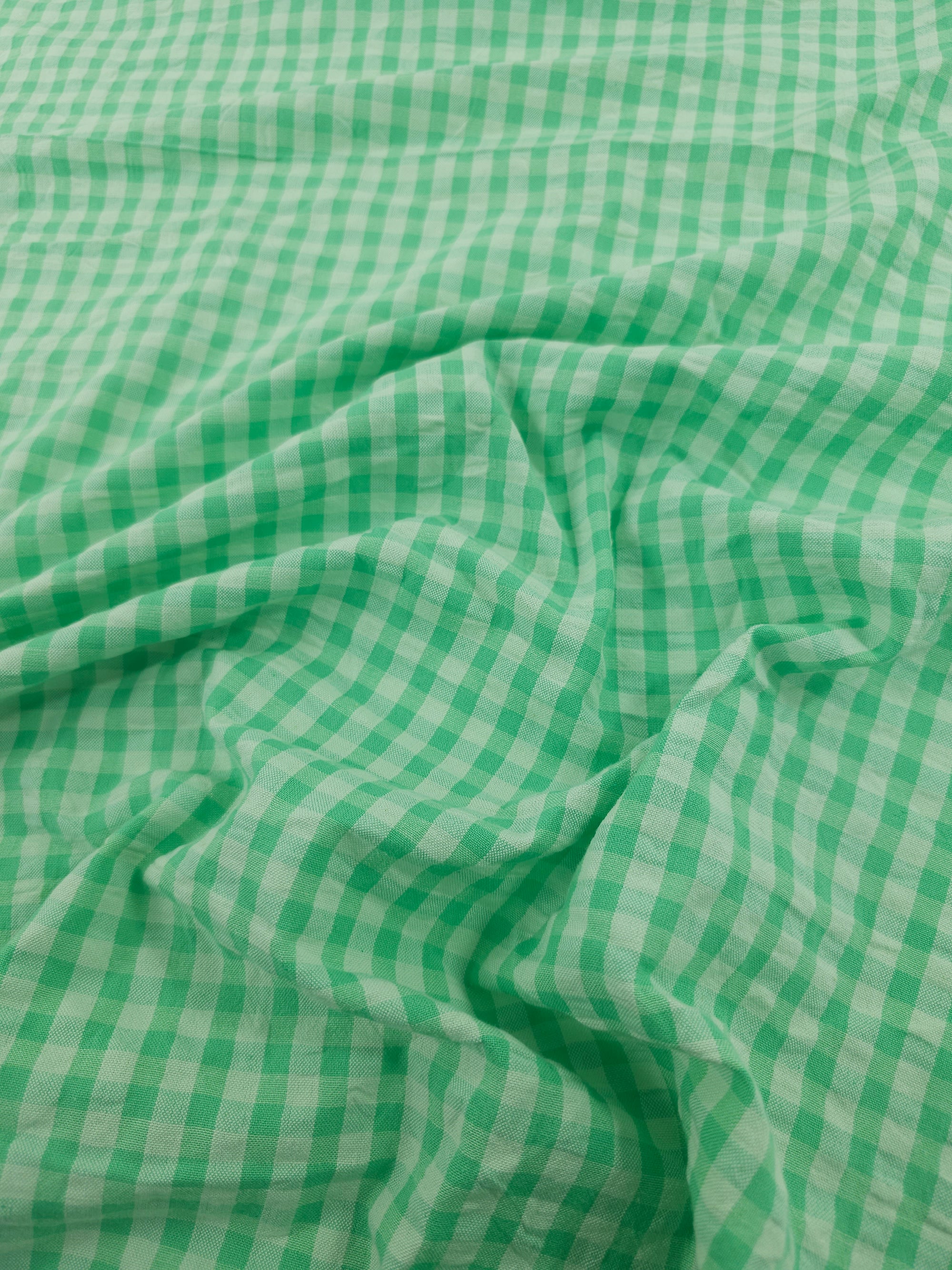 Pistachio Green Small Gingham Cotton SeerSucker *PRE-ORDER*