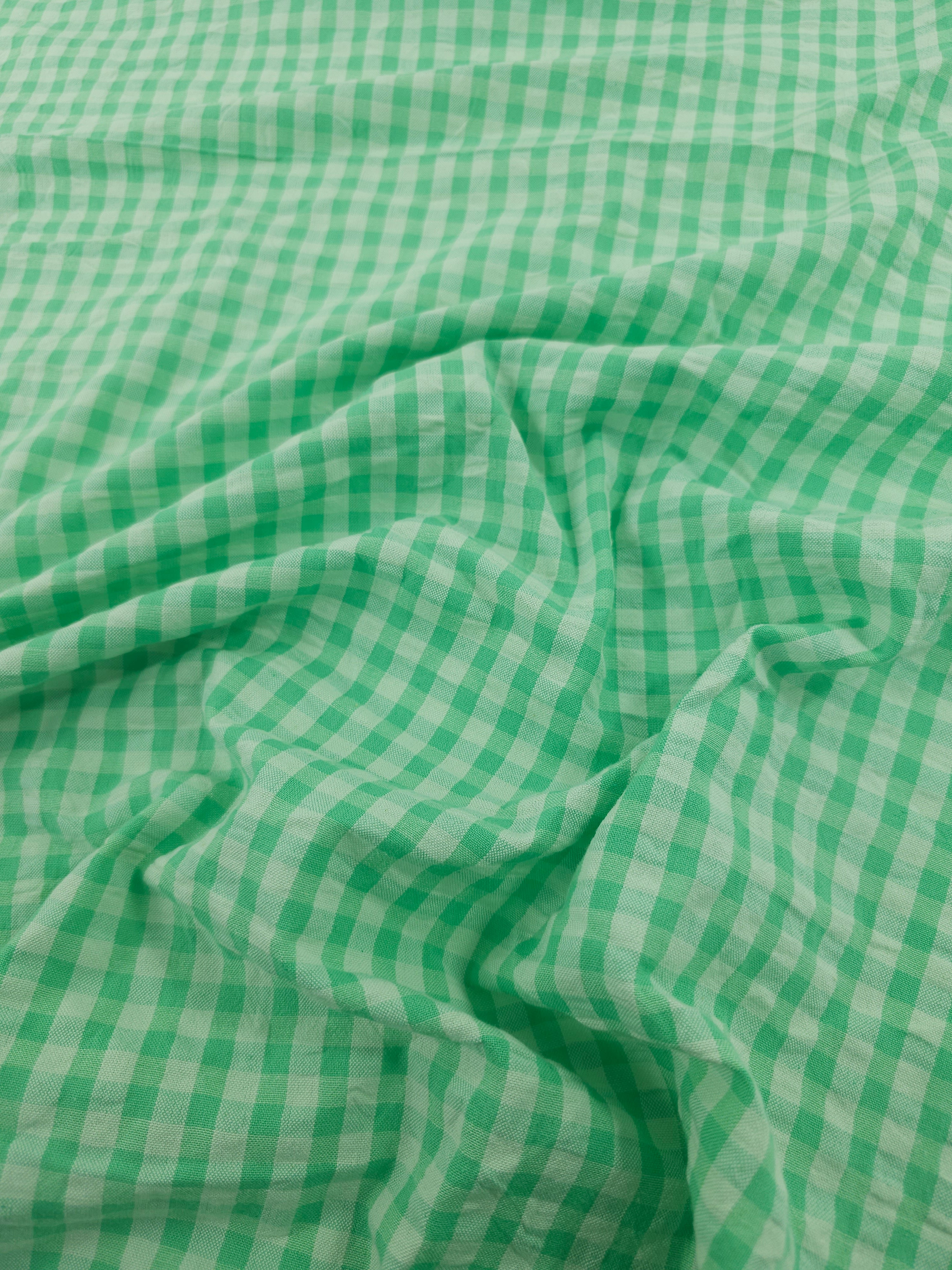 Pistachio Green Small Gingham Cotton SeerSucker *PRE-ORDER*