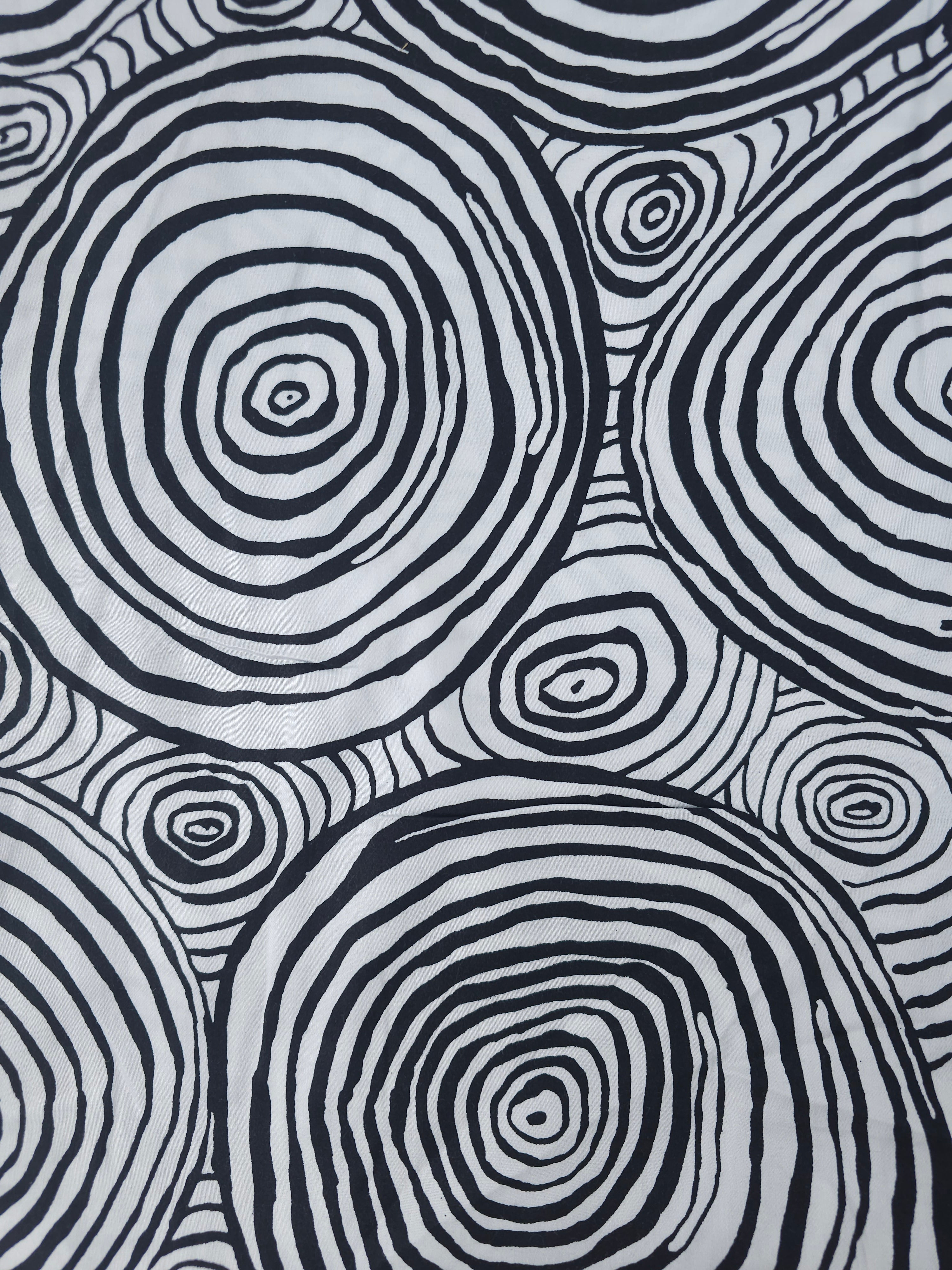 Circles Cotton sateen- 2.3m piece
