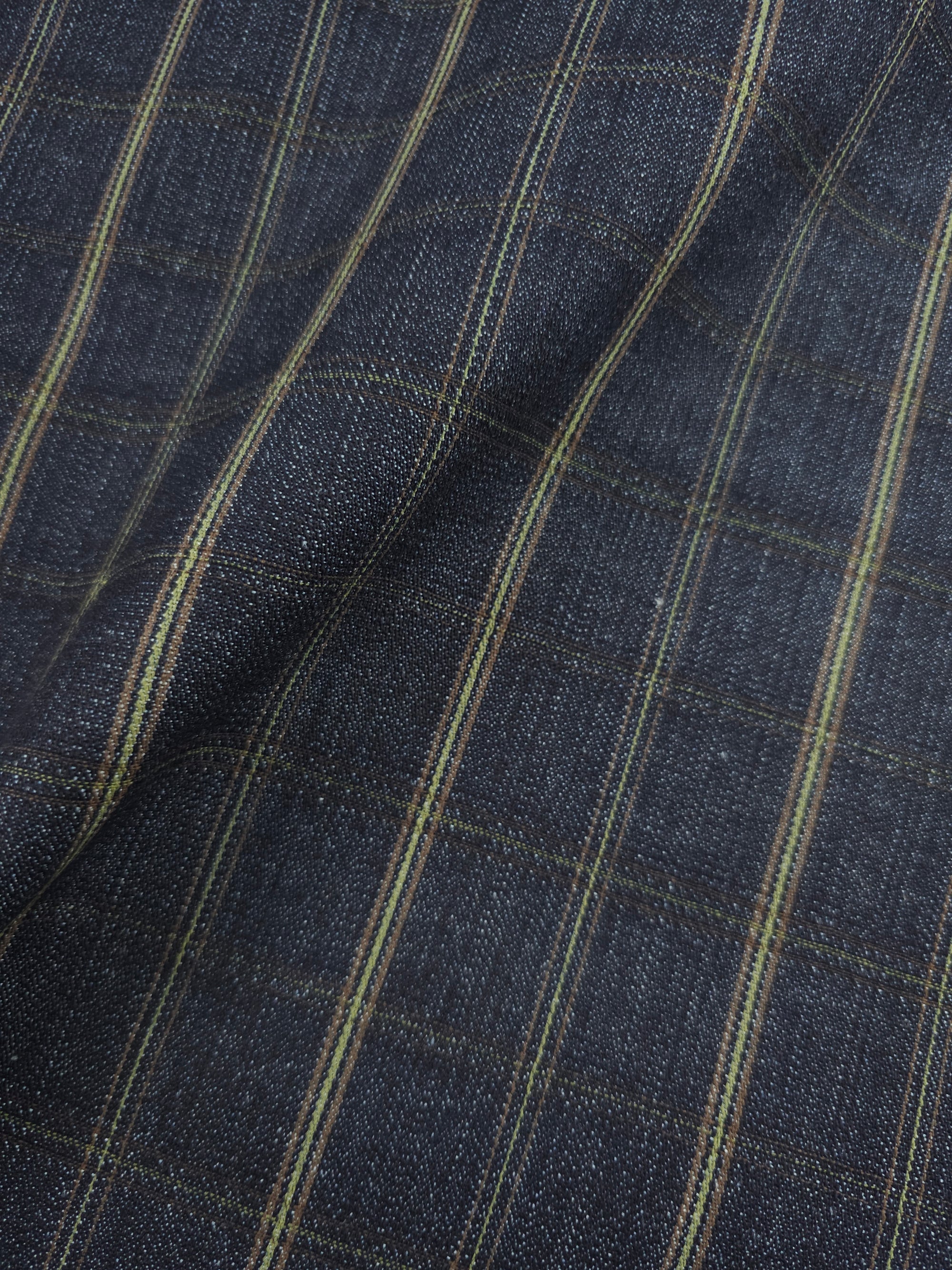 Vintage Retro Square Check Denim