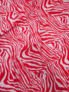 Pink/Red Zebra Stripe Viscose Jersey