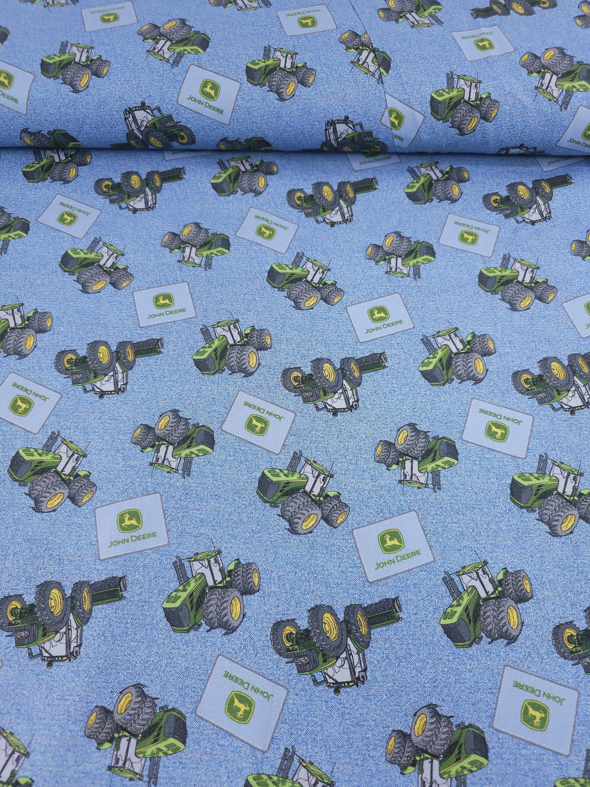 J*O*H*N* *D*E*E*R*E Denim Look Tractor Patch 100% Cotton