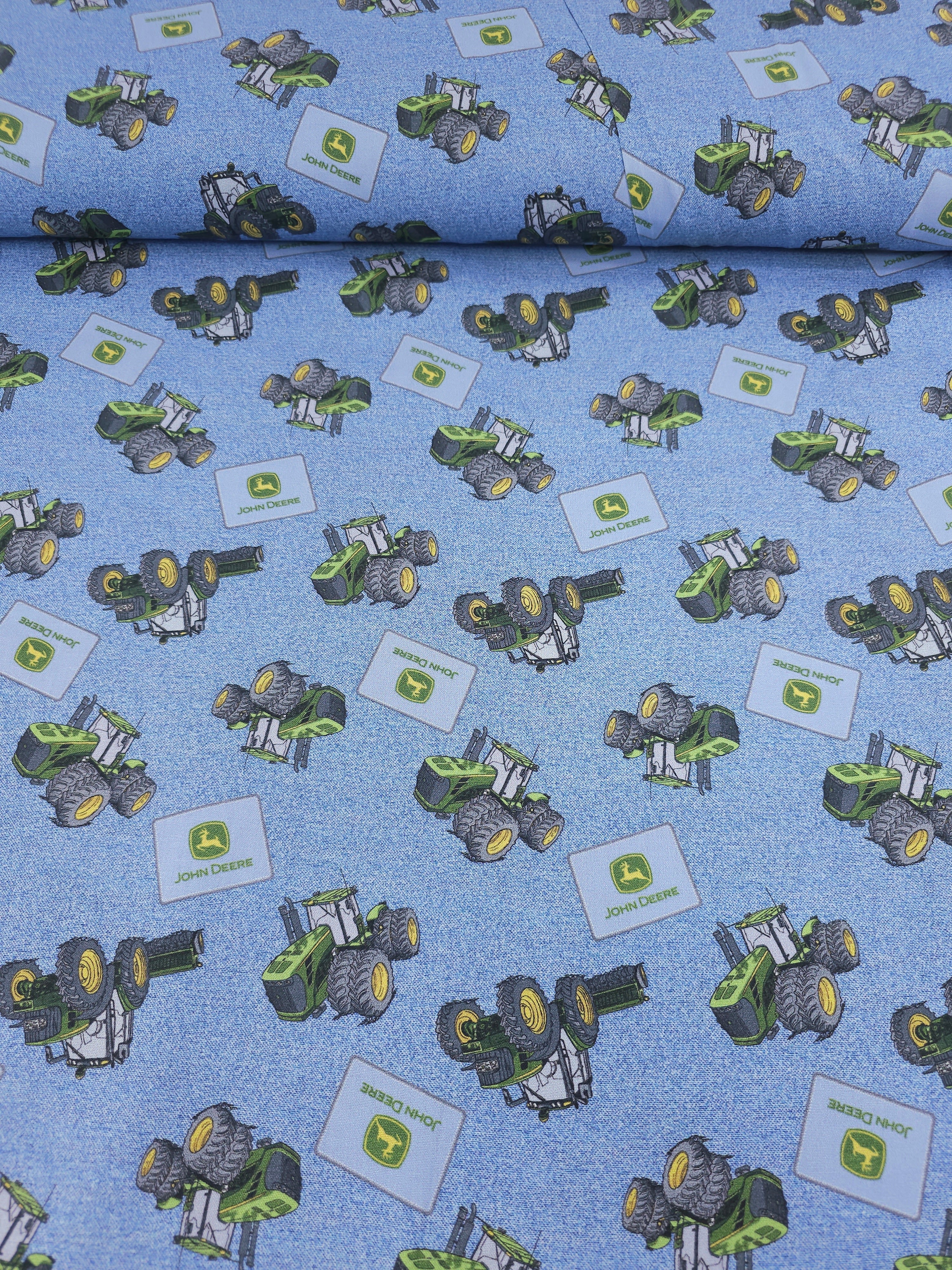 J*O*H*N* *D*E*E*R*E Denim Look Tractor Patch 100% Cotton