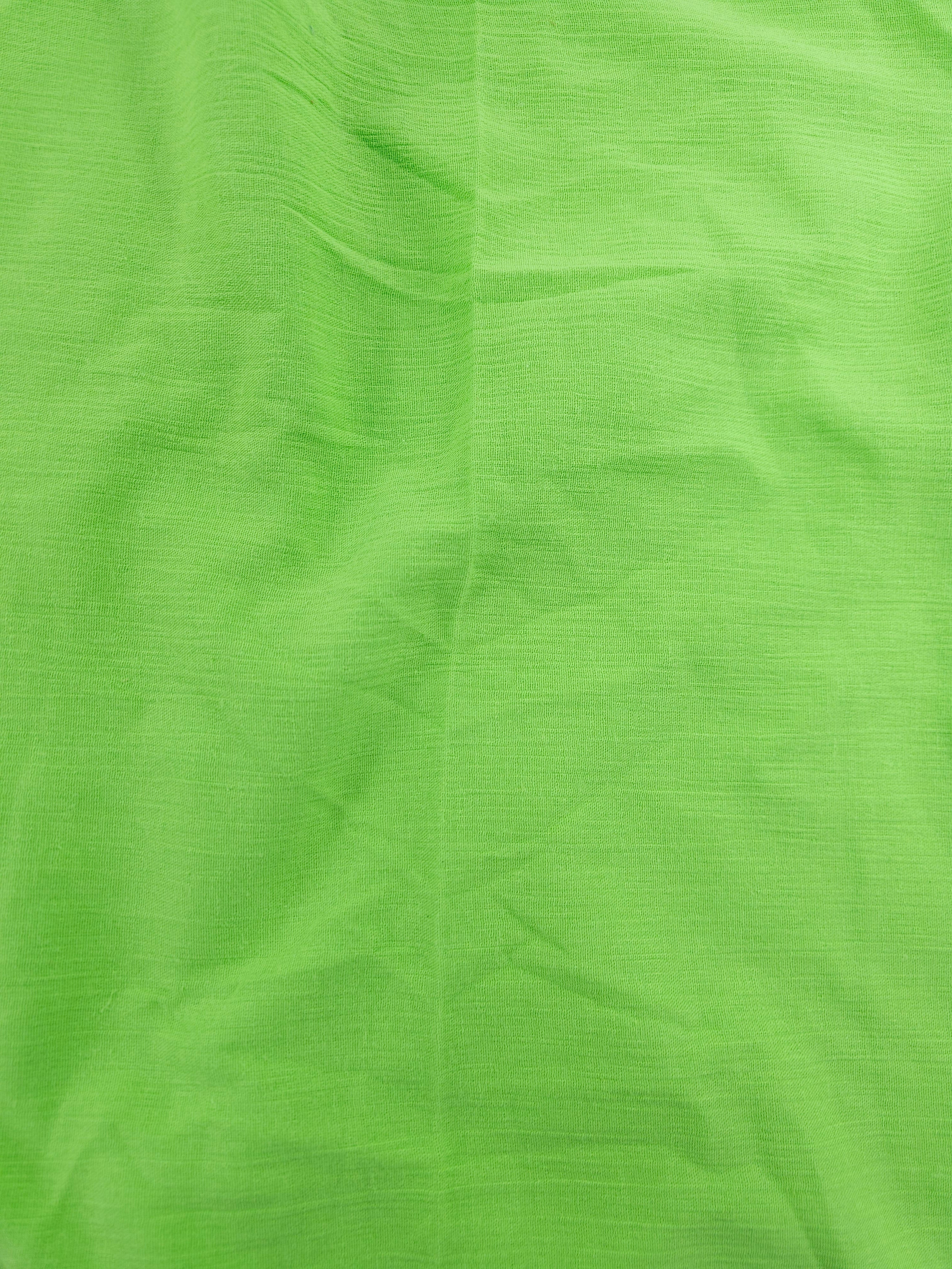 Green Cotton Muslin/Crepe - (Various Sizes)