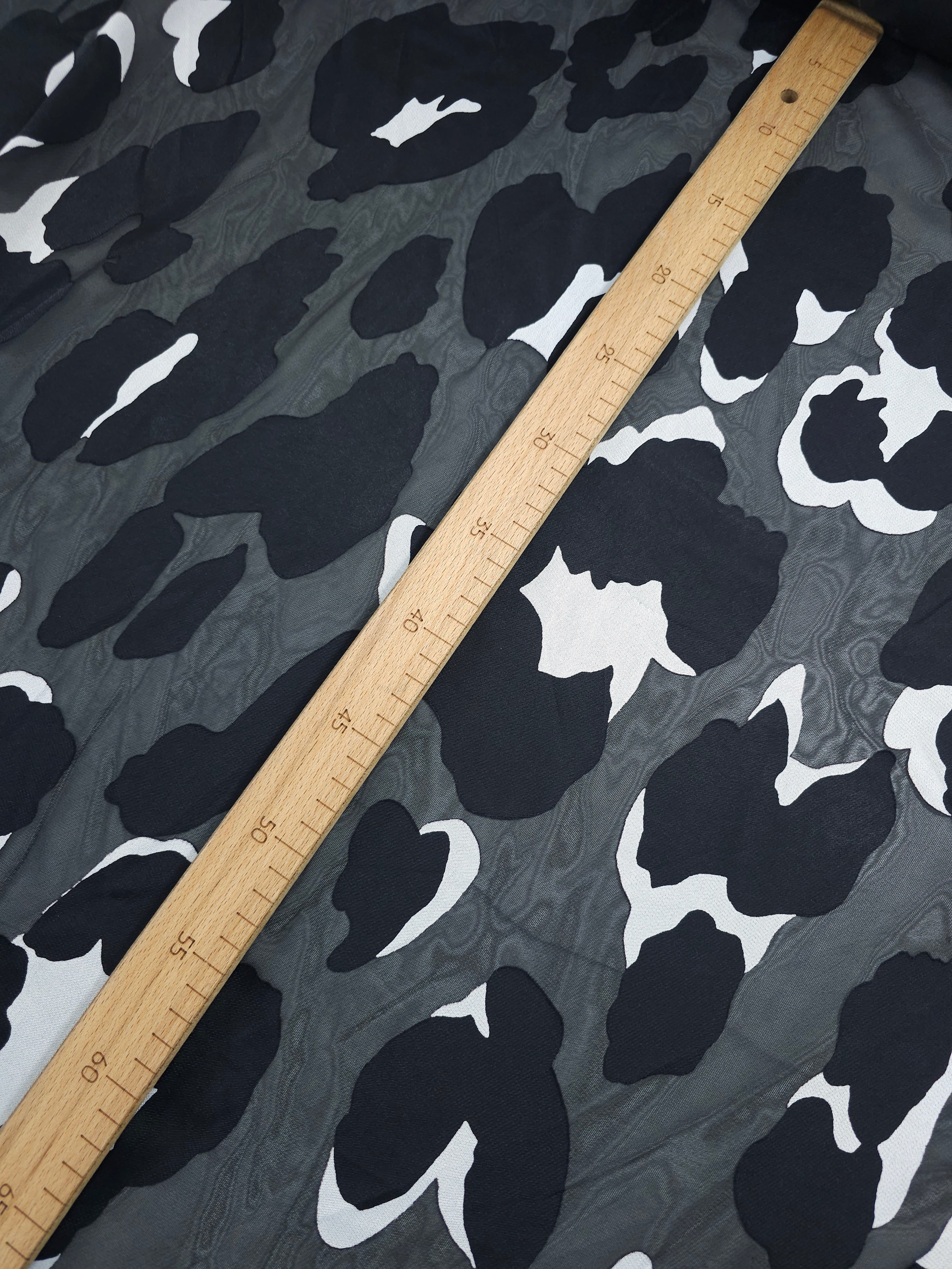 Black Leopard Jacquard