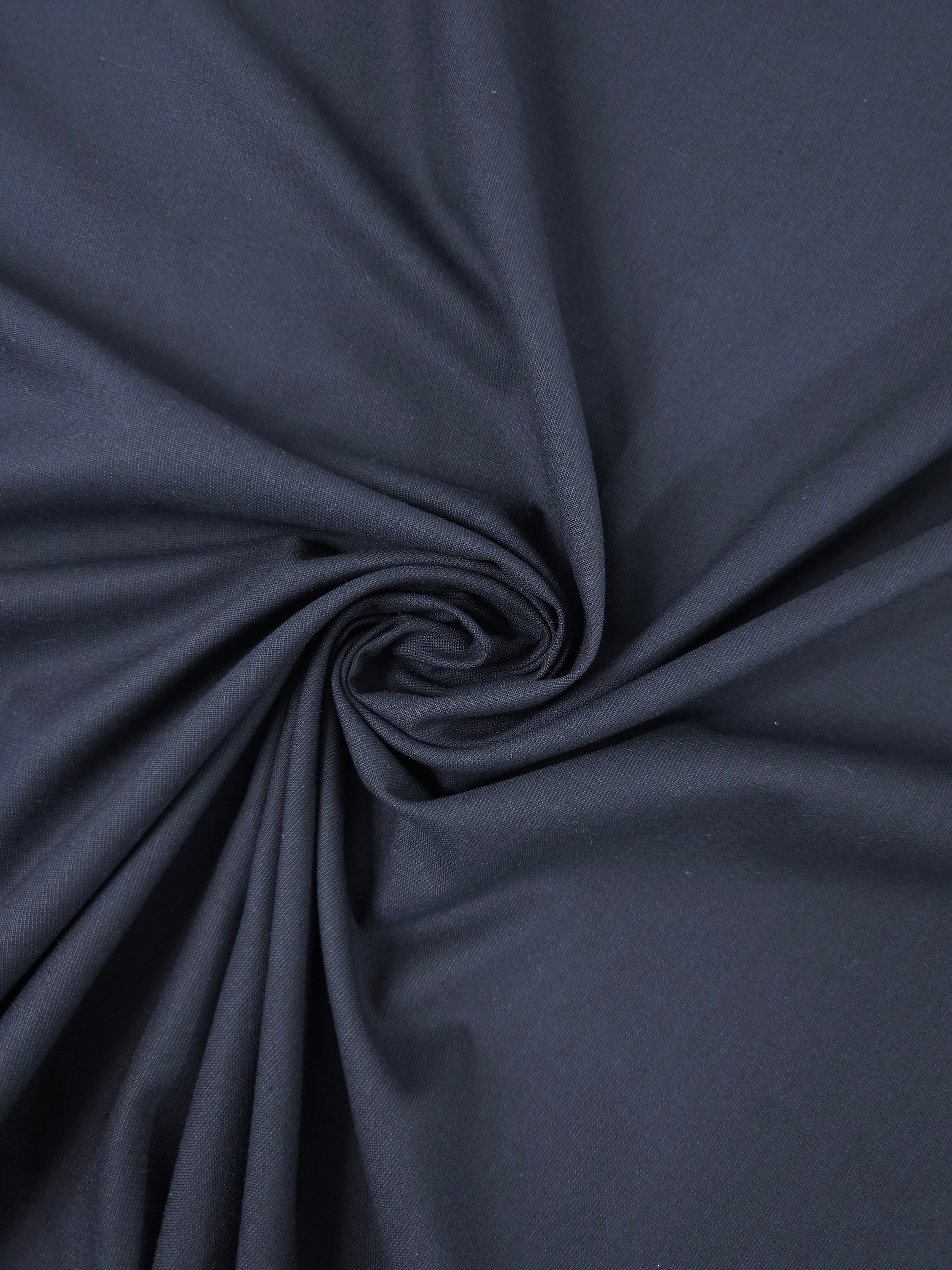 Dark Navy/Black Cotton Suiting