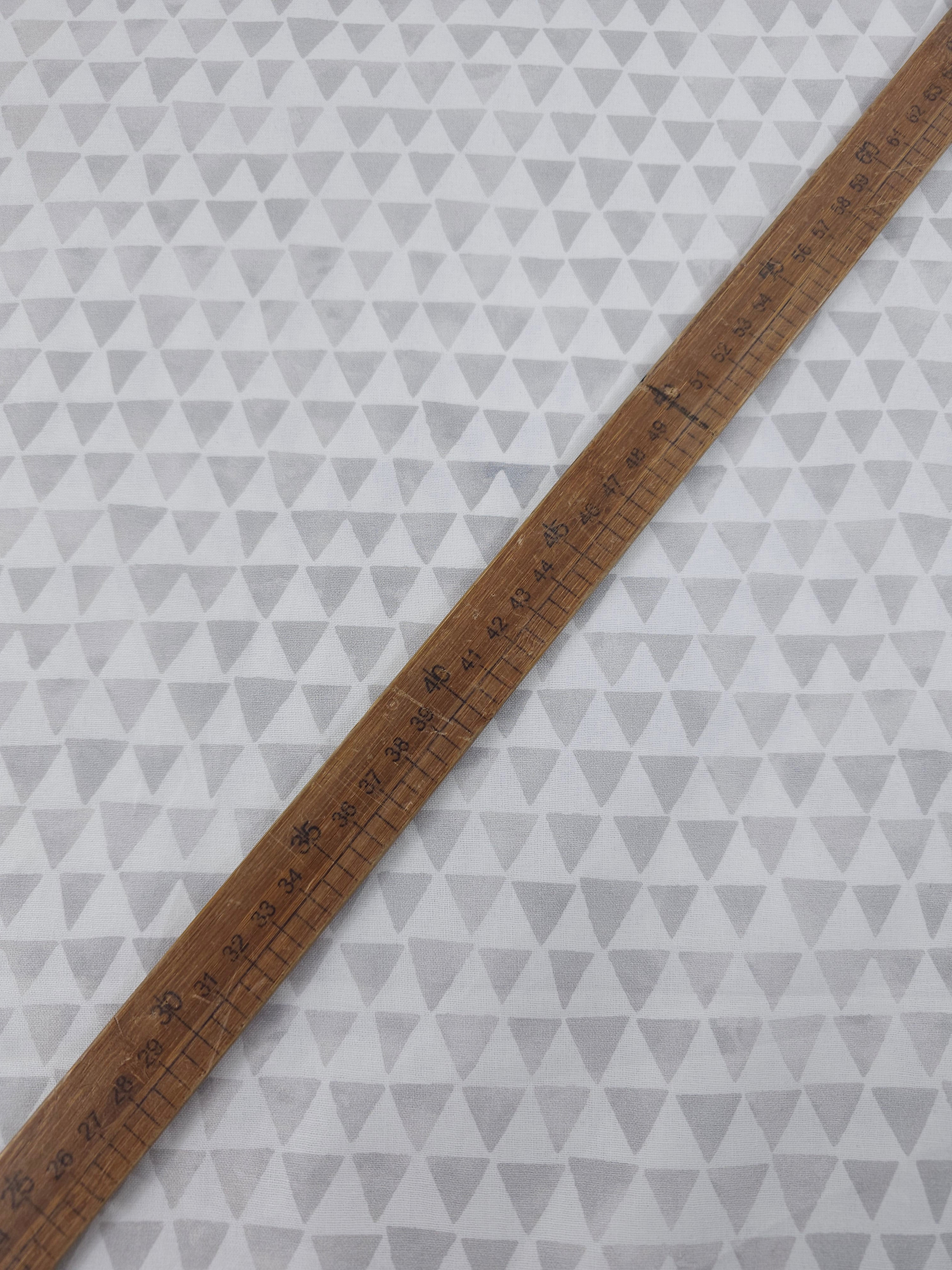 Grey Geometric Triangles 100% Cotton