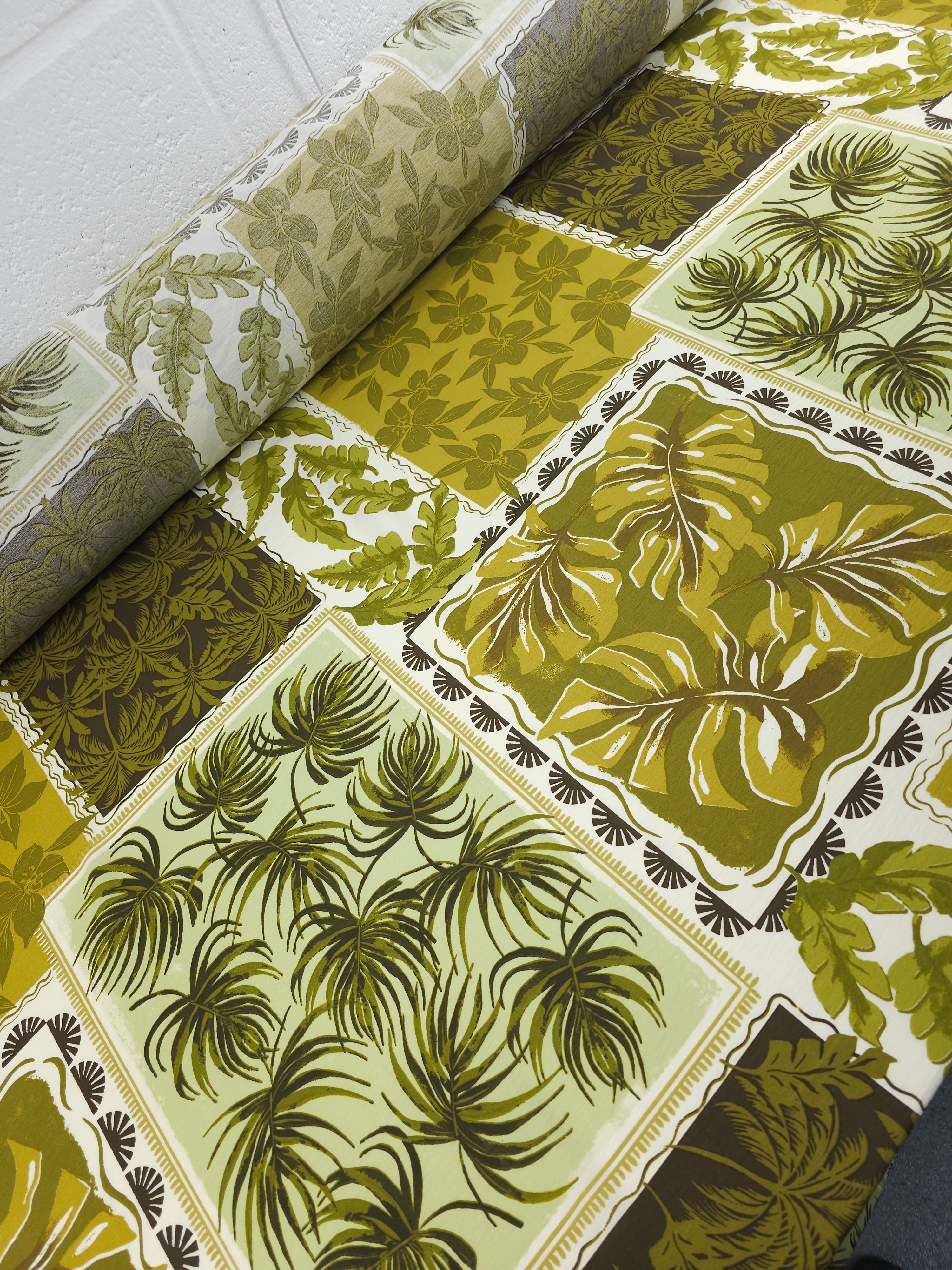 Khaki Palm Leaf Frames Modal Viscose