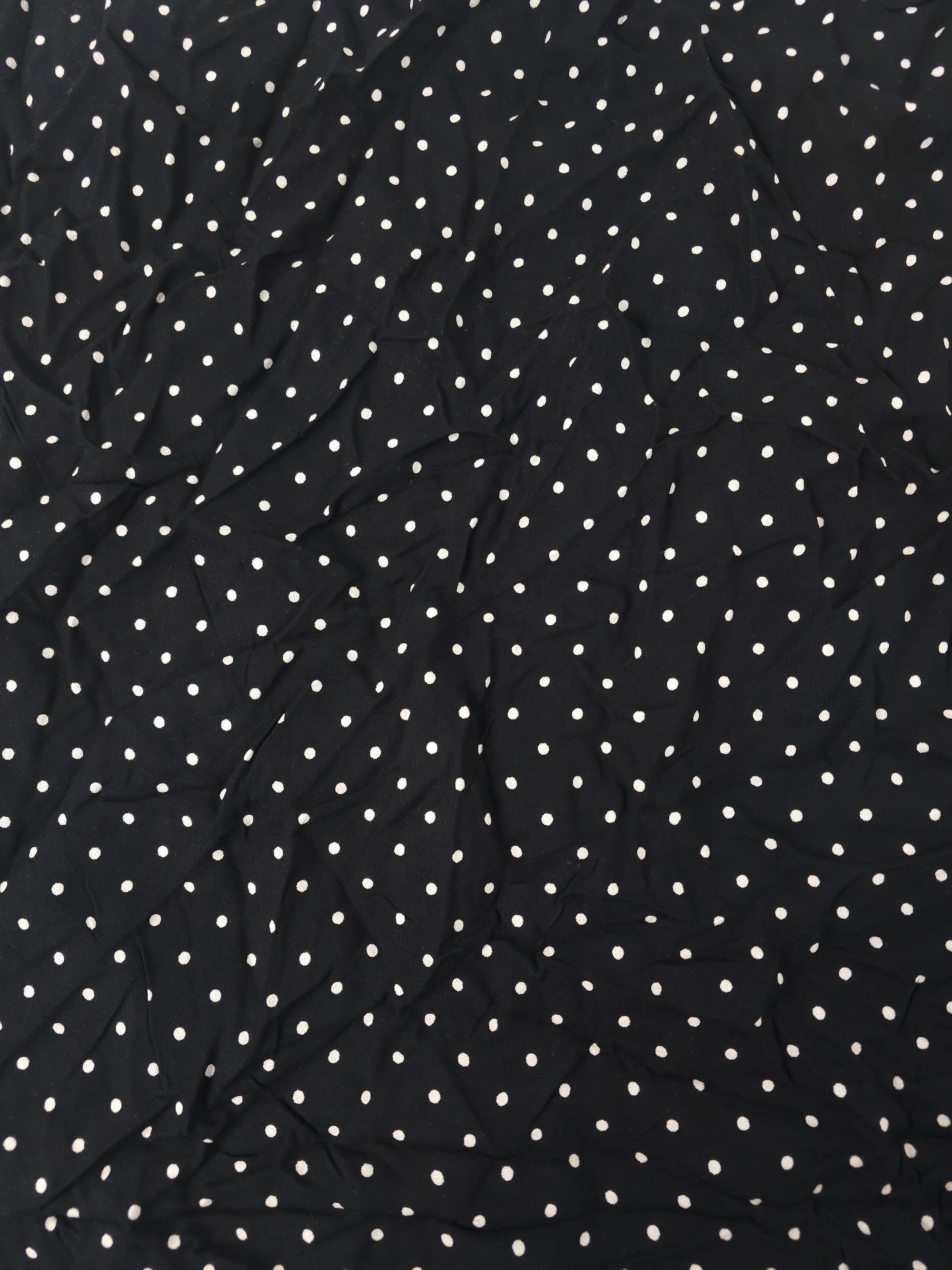 Black glitter dotted Viscose crepe- 1.6m piece