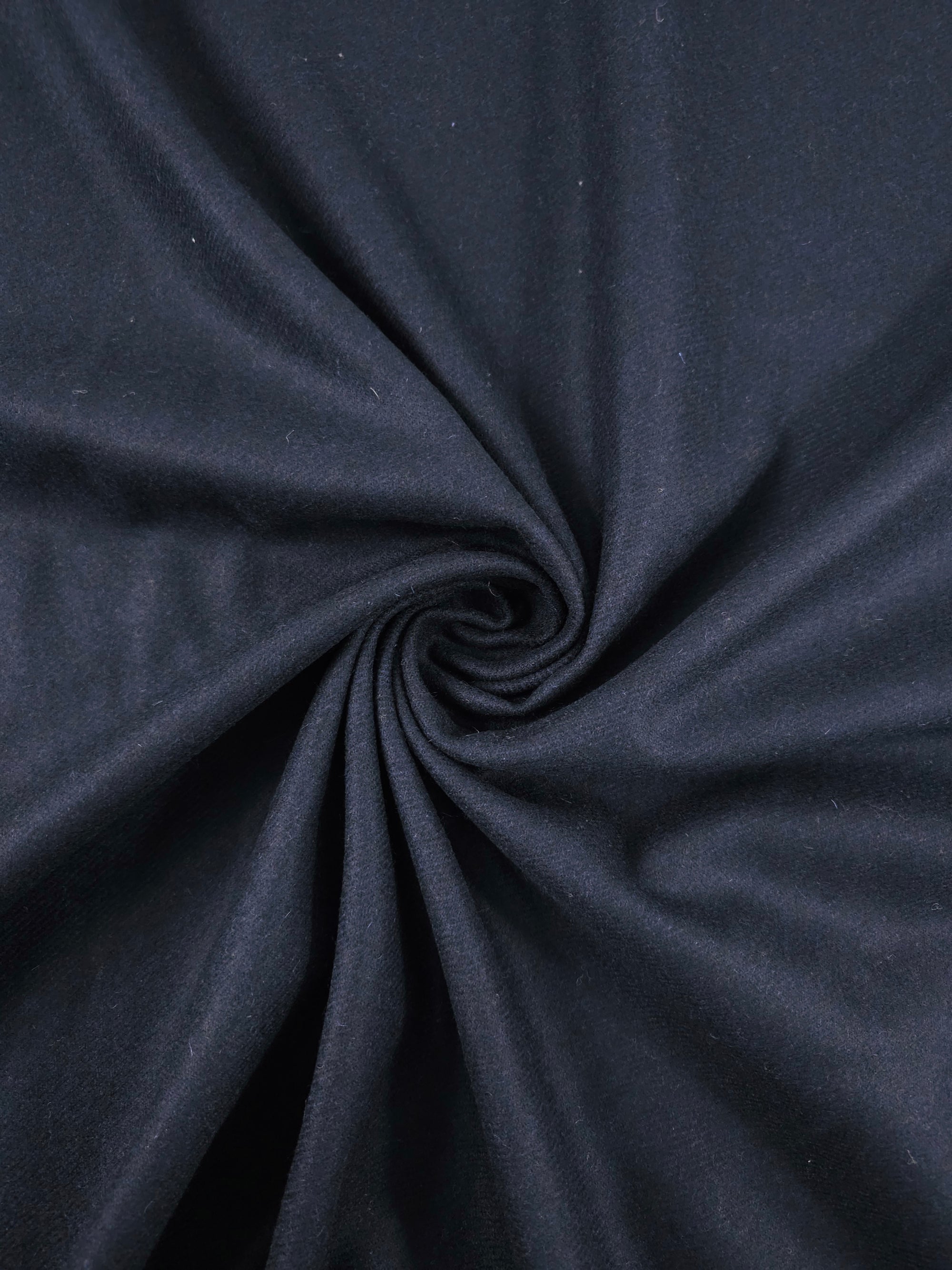 Navy/Black Twill Mediumweight Soft 100% Wool *ABRAHAM MOON*