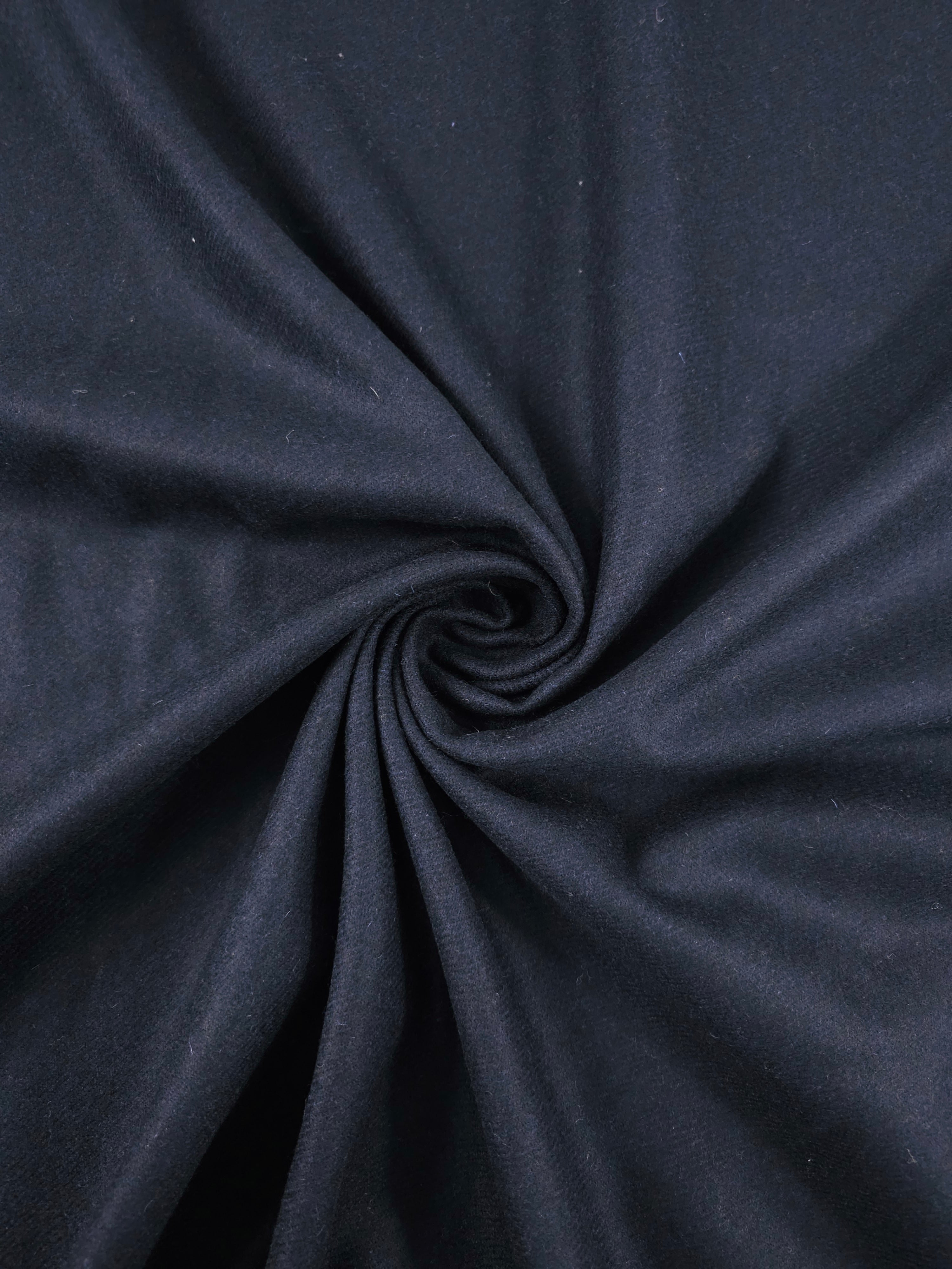 Navy/Black Twill Mediumweight Soft 100% Wool *ABRAHAM MOON*
